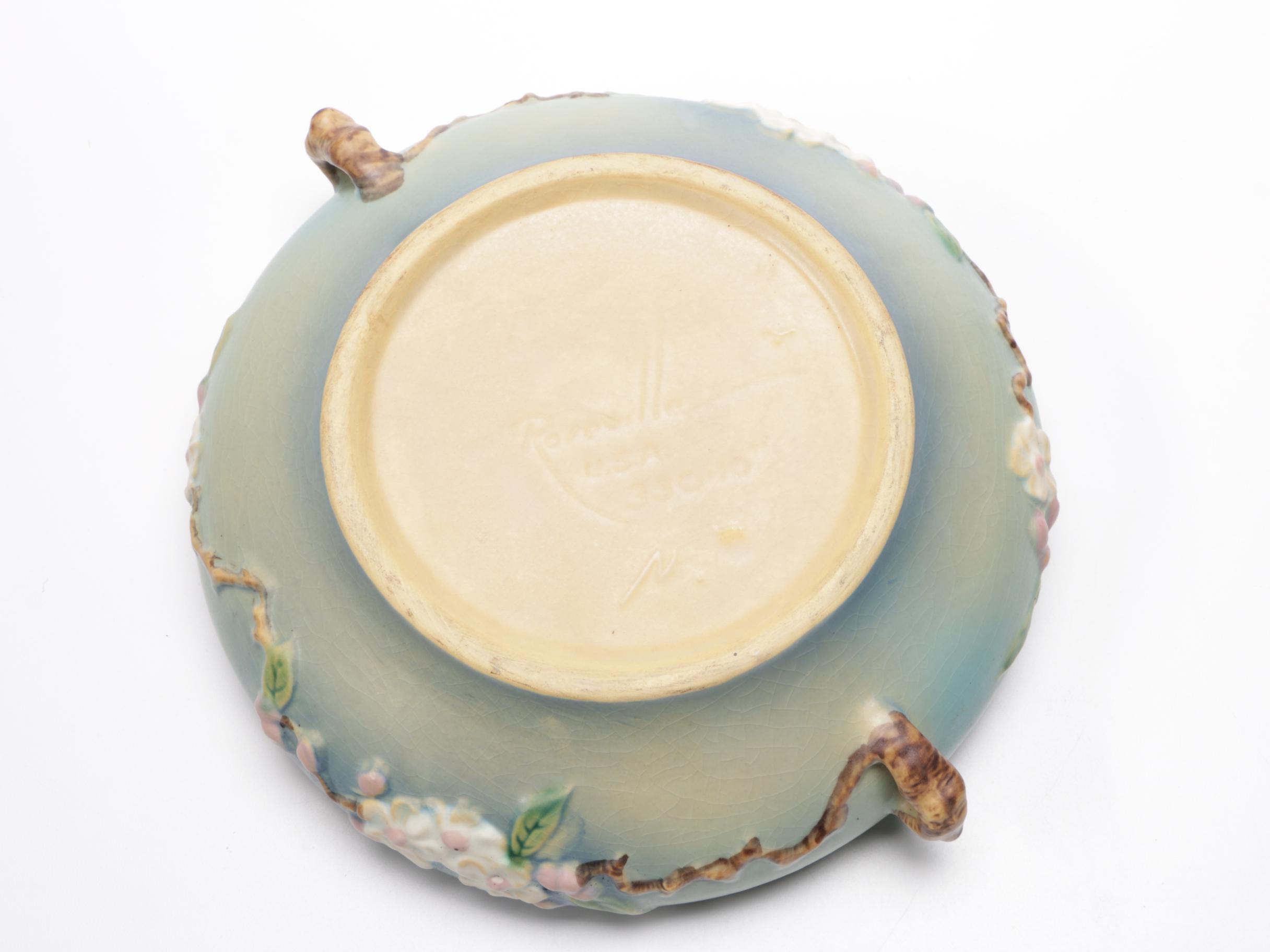 Roseville Pottery "Apple Blossom" Handled Bowl