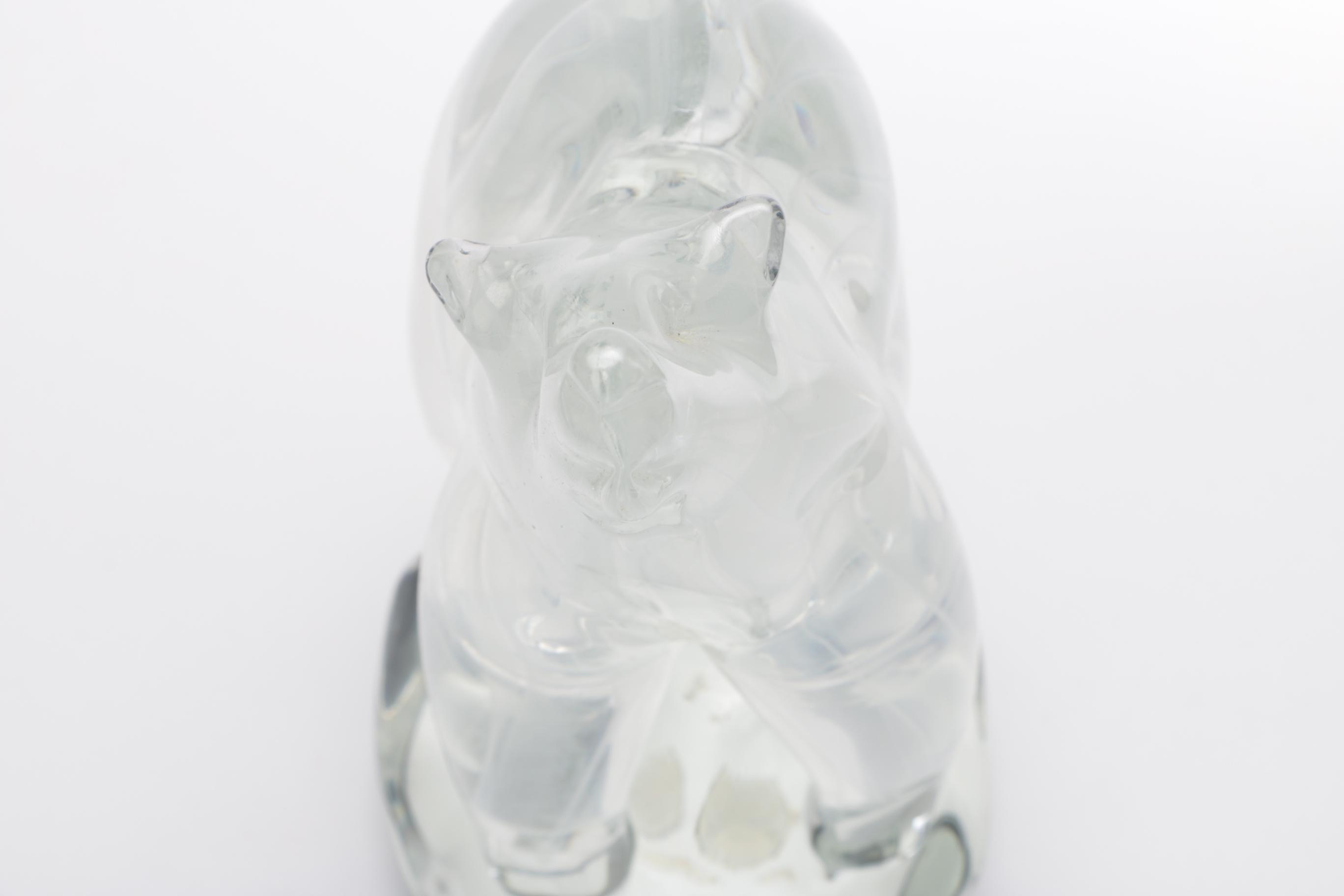 P. Sobatore Frosted Glass Polar Bear Figurine