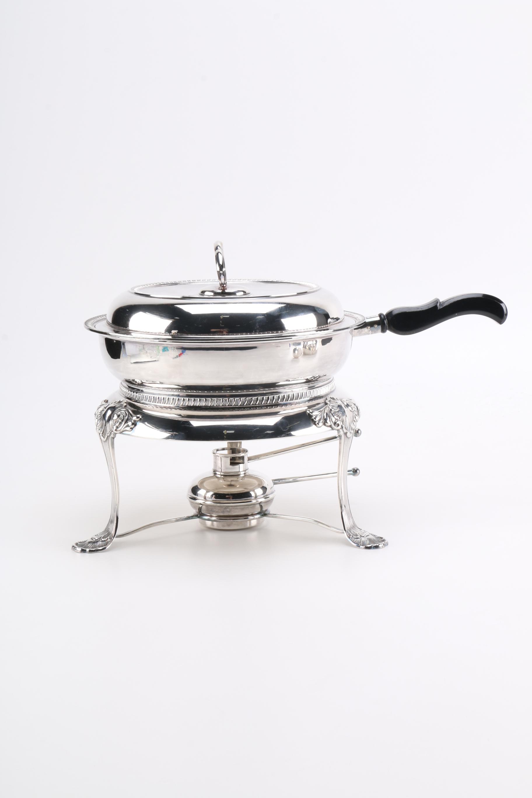 1957 Eugen Ferner Chaffing Dish and Bristol Silver Plate Lidded Dish