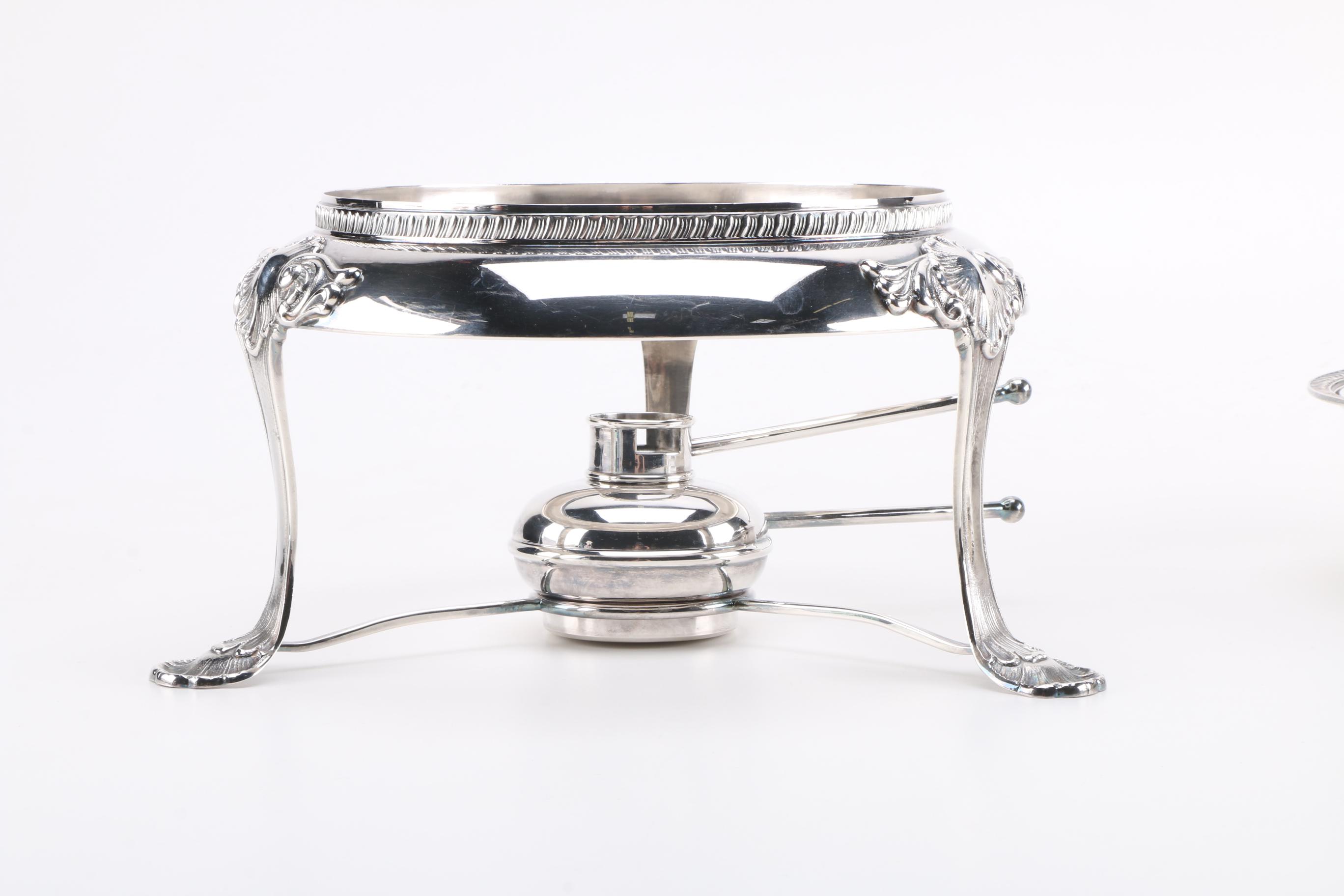 1957 Eugen Ferner Chaffing Dish and Bristol Silver Plate Lidded Dish