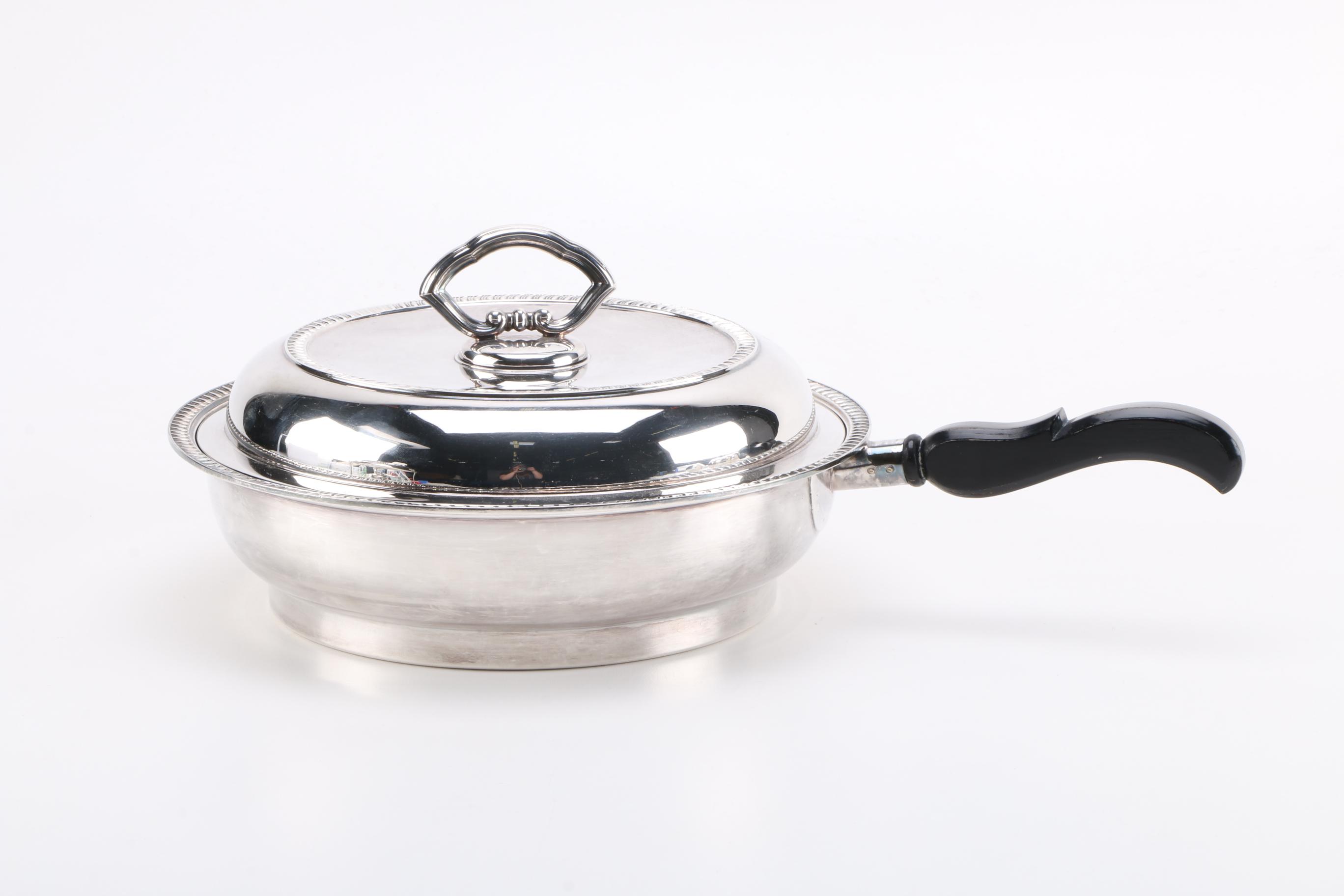 1957 Eugen Ferner Chaffing Dish and Bristol Silver Plate Lidded Dish