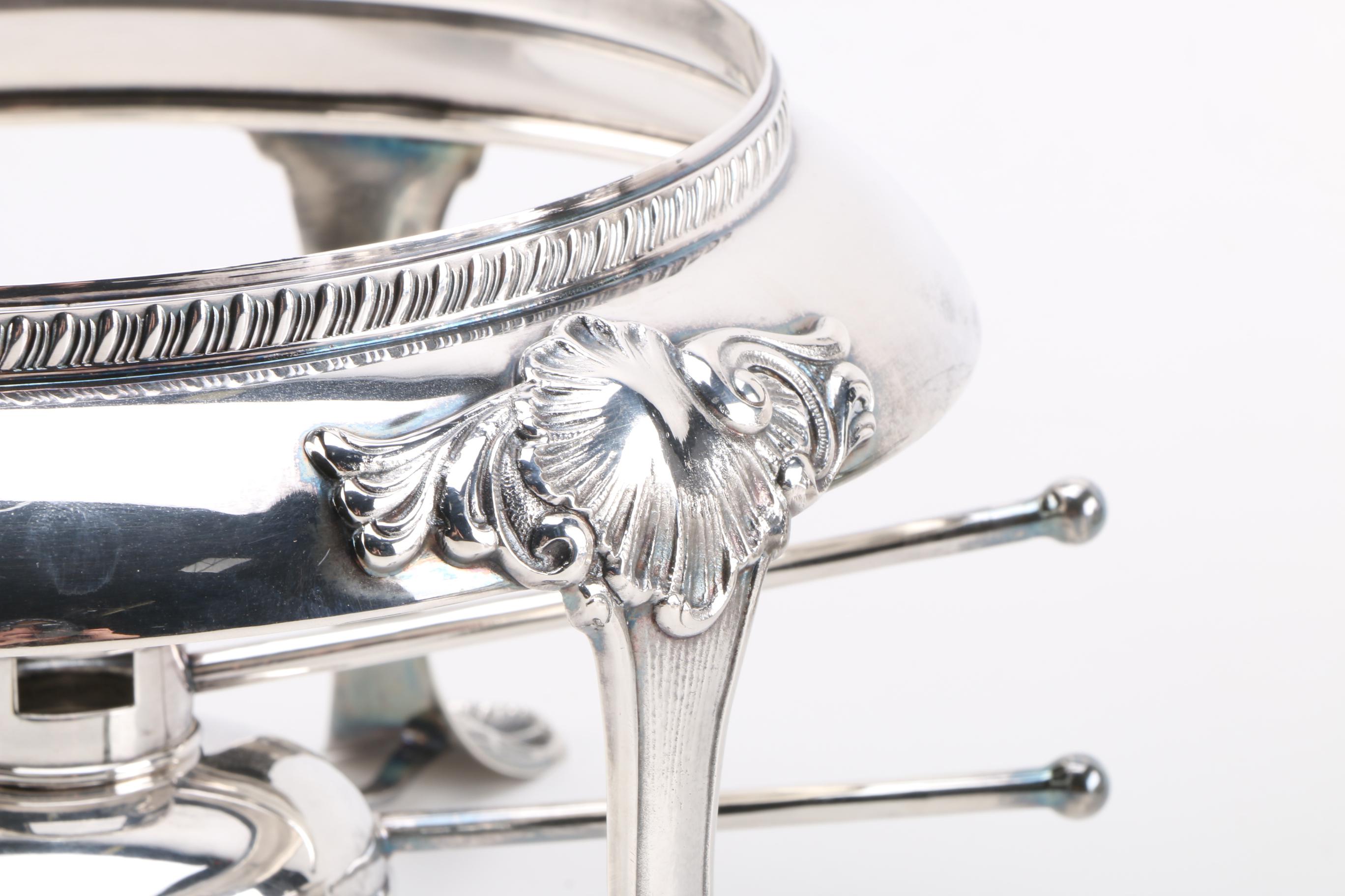 1957 Eugen Ferner Chaffing Dish and Bristol Silver Plate Lidded Dish