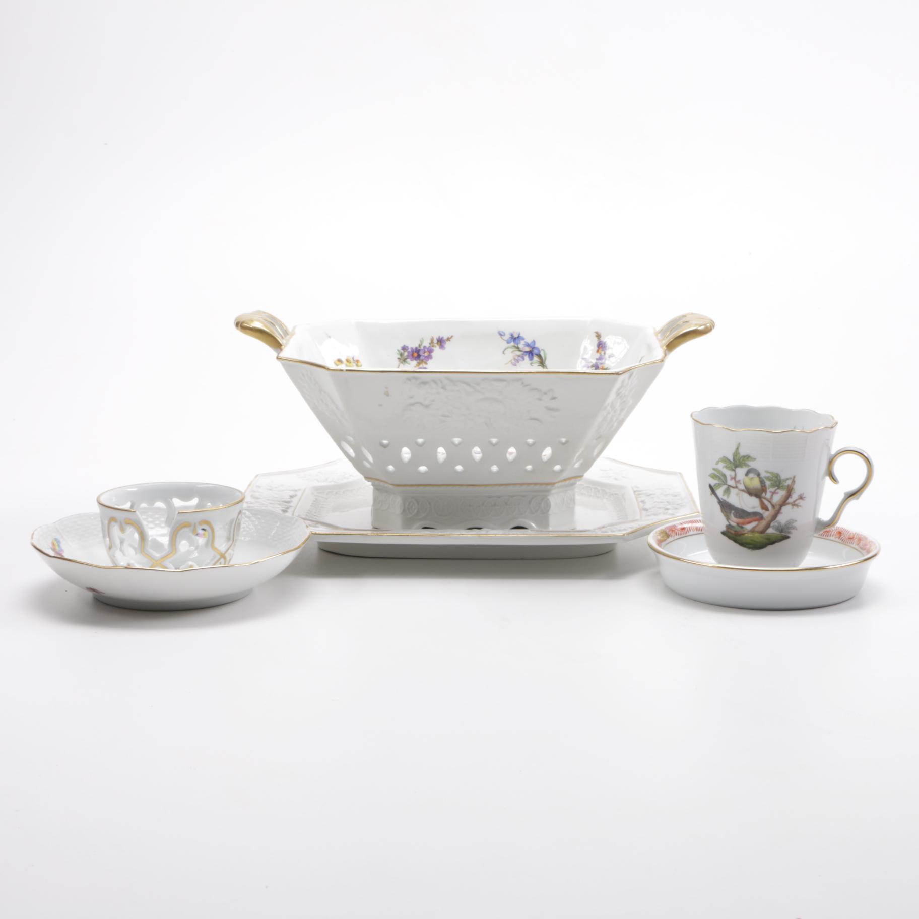 Porcelain Tableware Featuring Herend With 24K Gold
