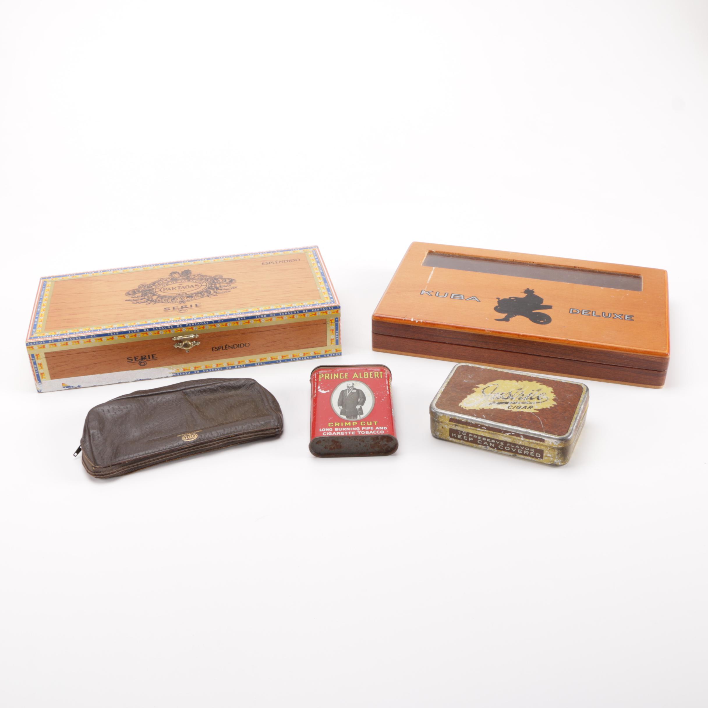 Collection of Cigar Boxes and Tins
