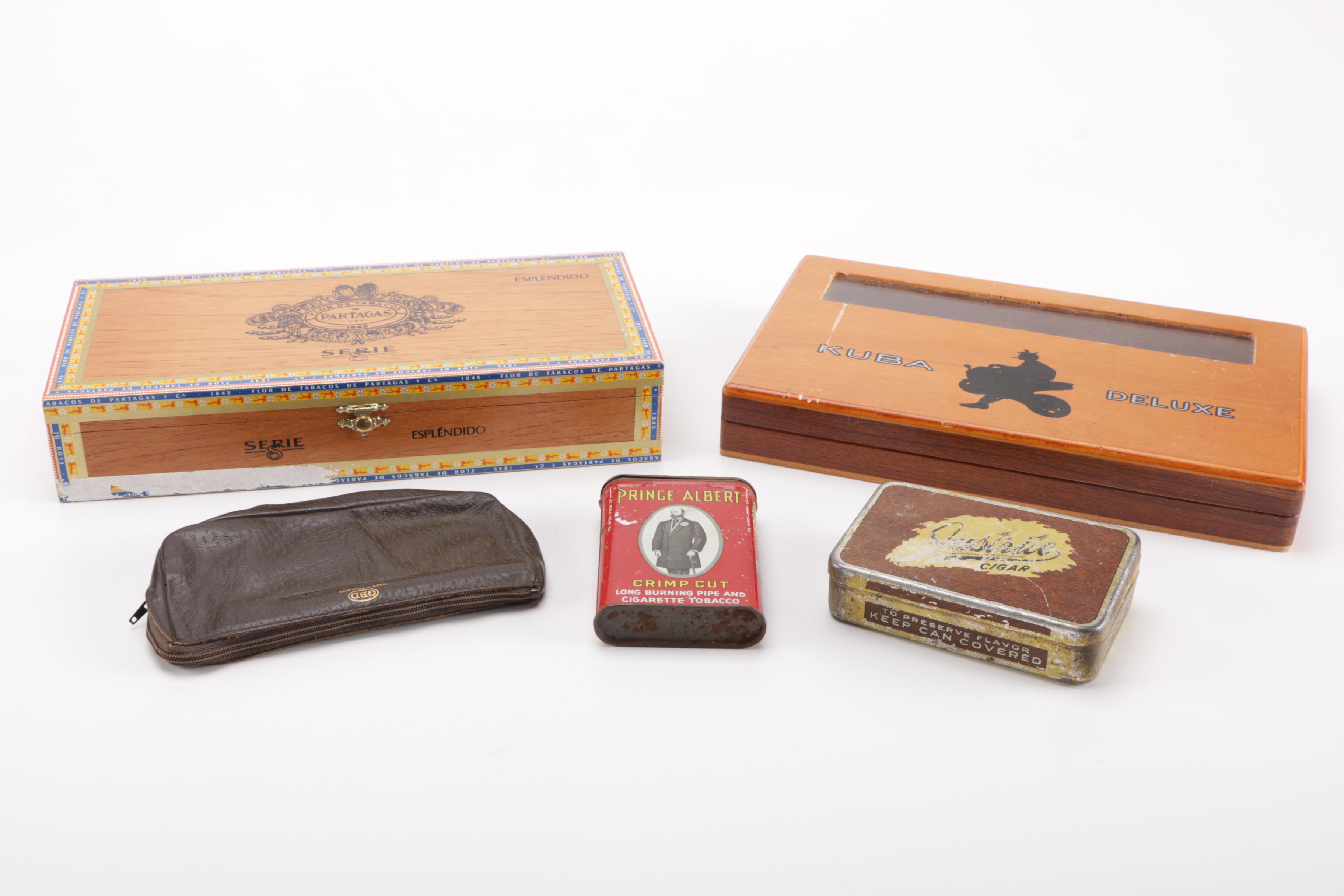 Collection of Cigar Boxes and Tins