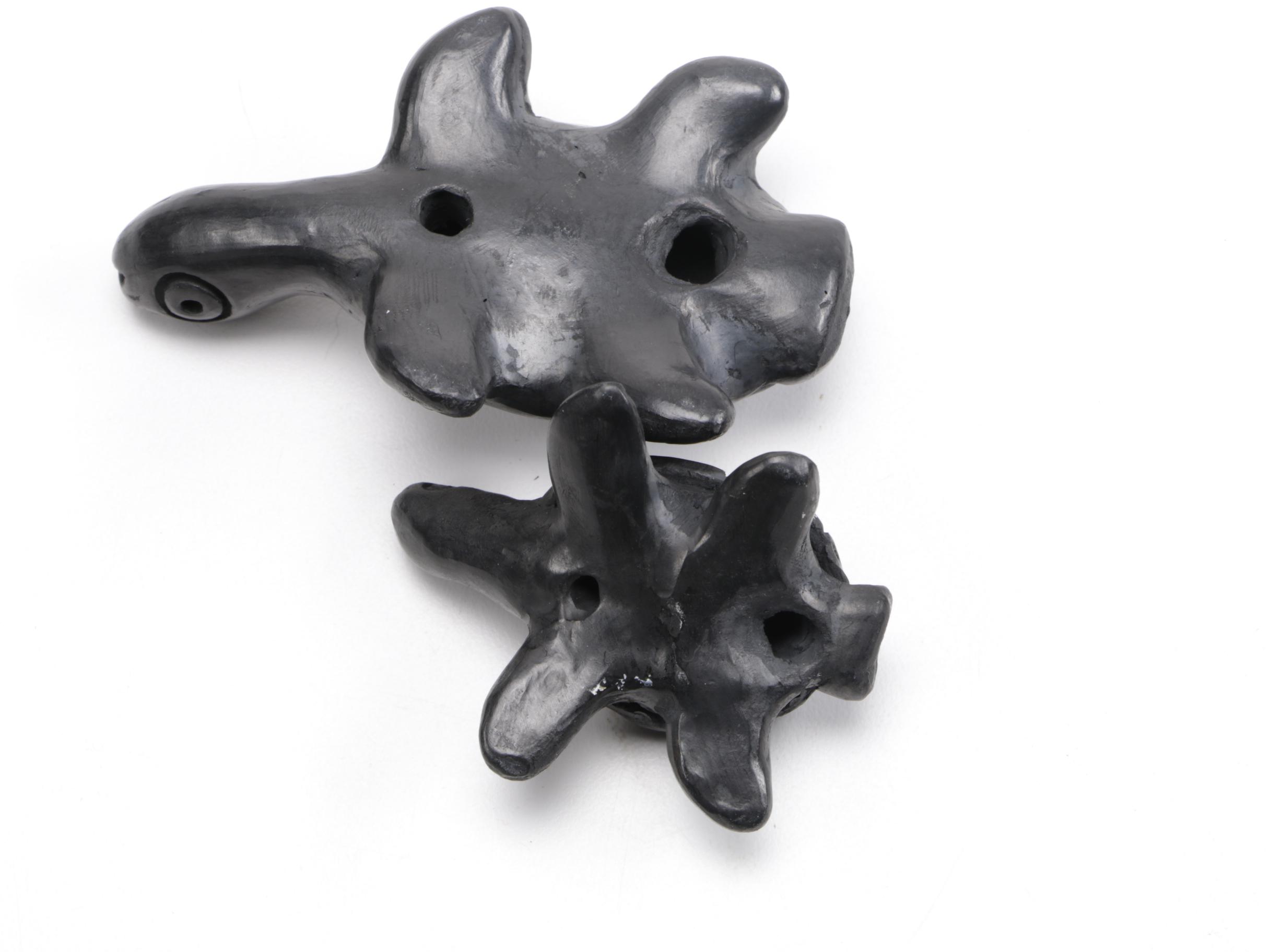 Black Glazed Pottery Vases and Figures