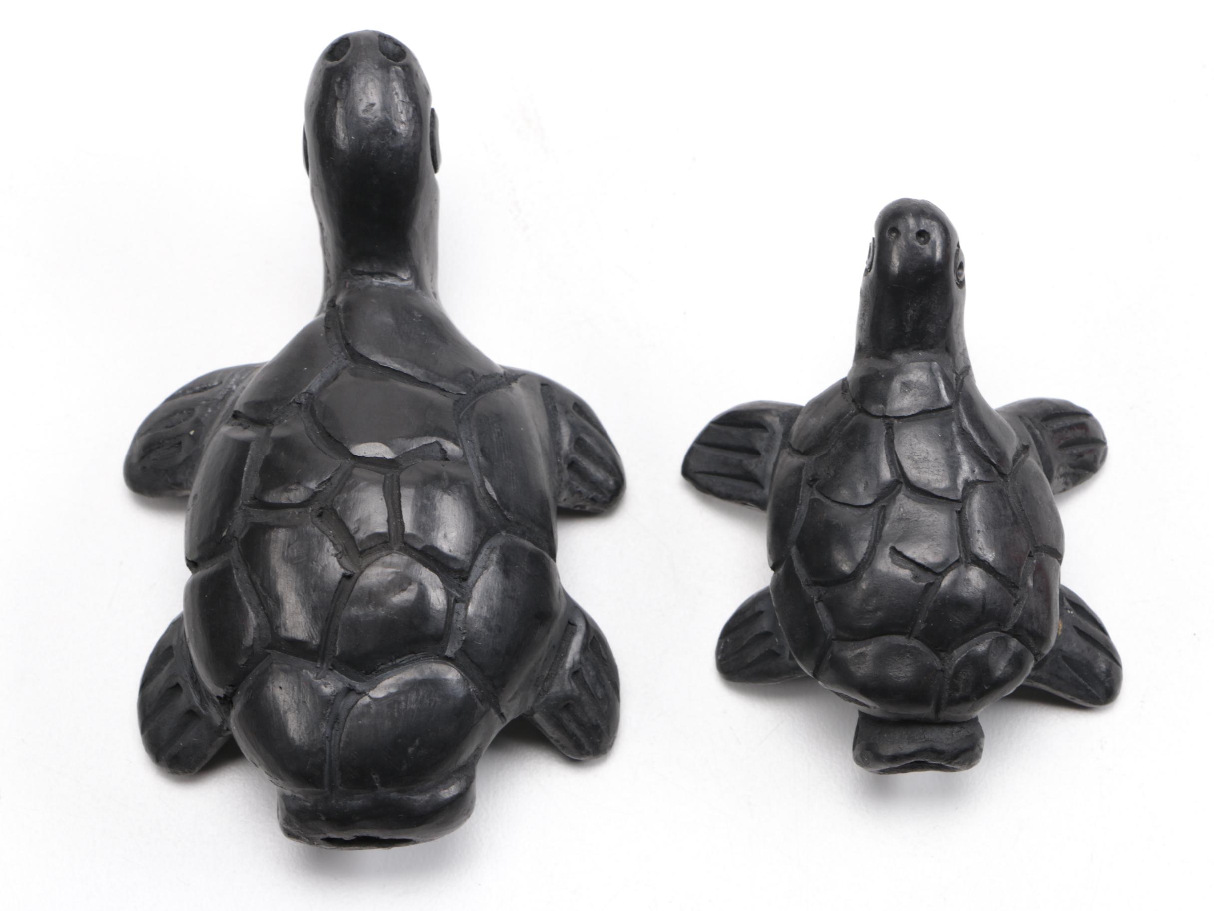 Black Glazed Pottery Vases and Figures