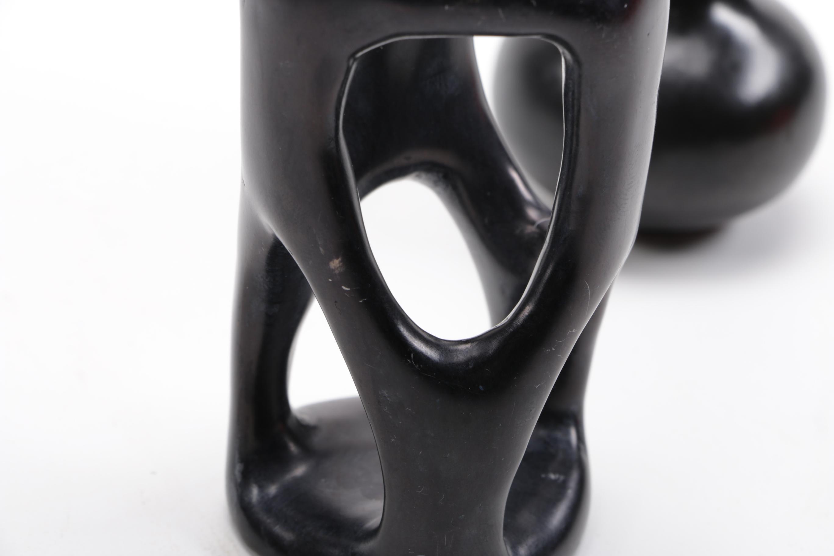 Black Glazed Pottery Vases and Figures