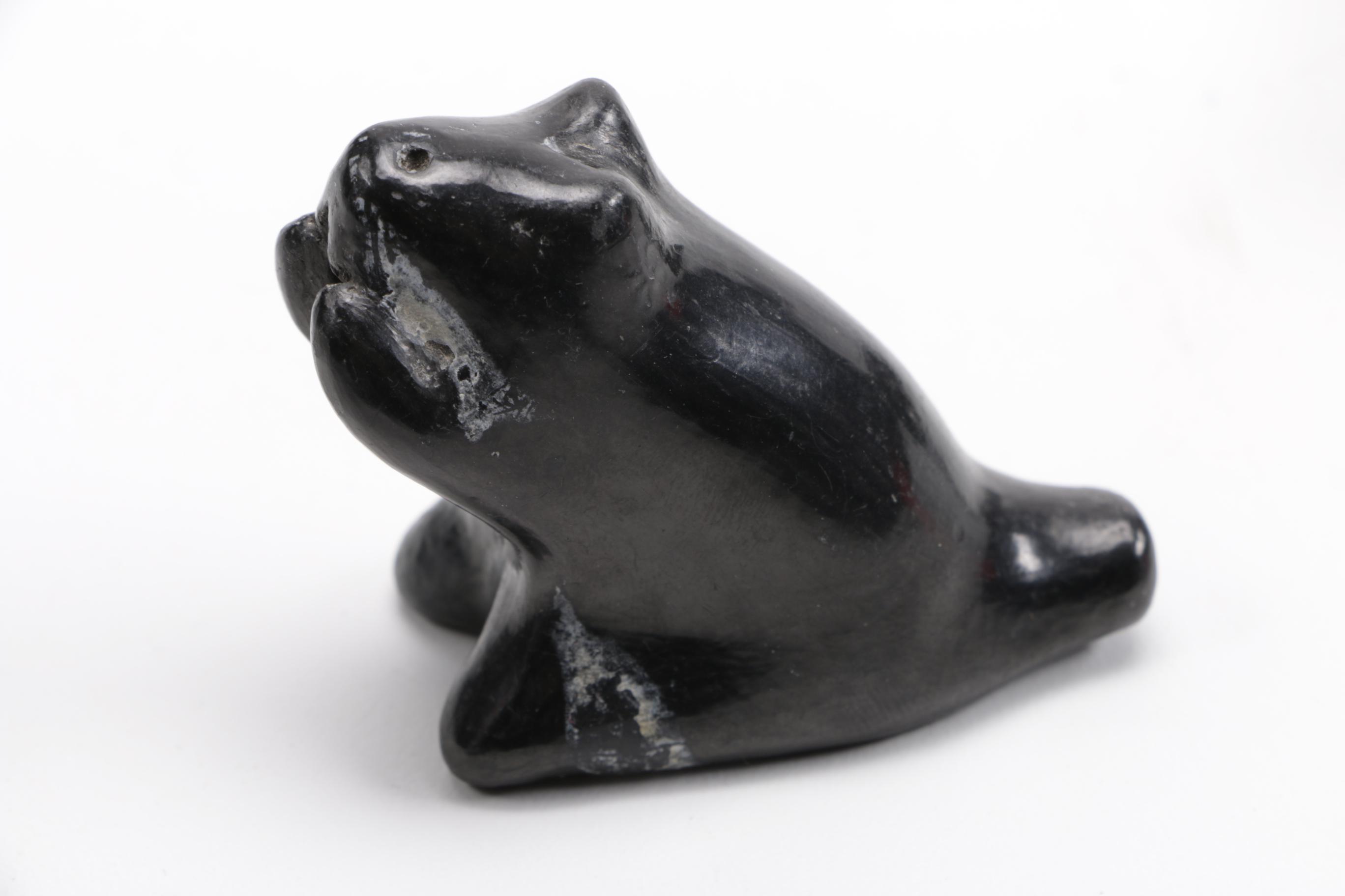 Black Glazed Pottery Vases and Figures