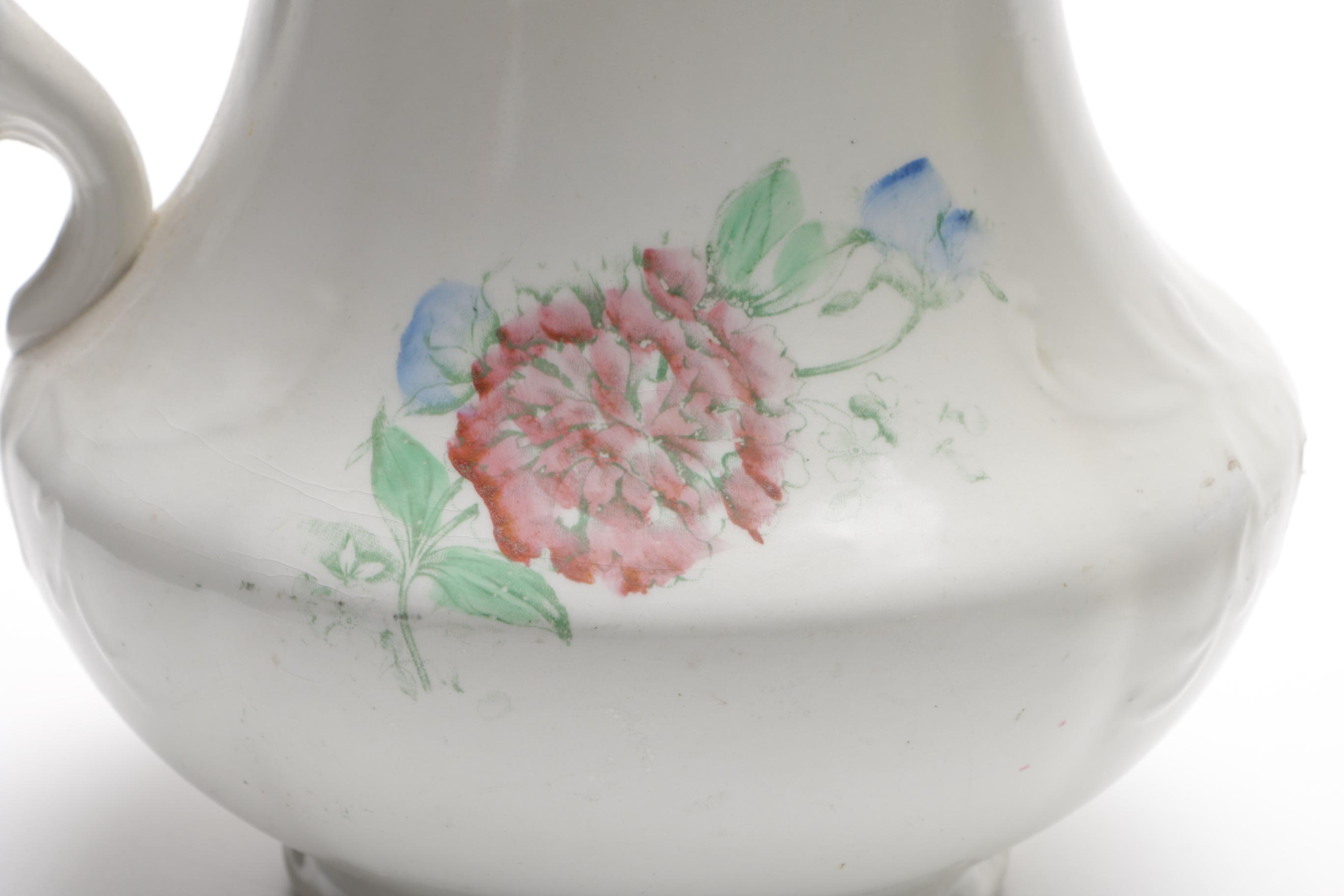 Antique Ford China Co. Wash Basin and Pitcher