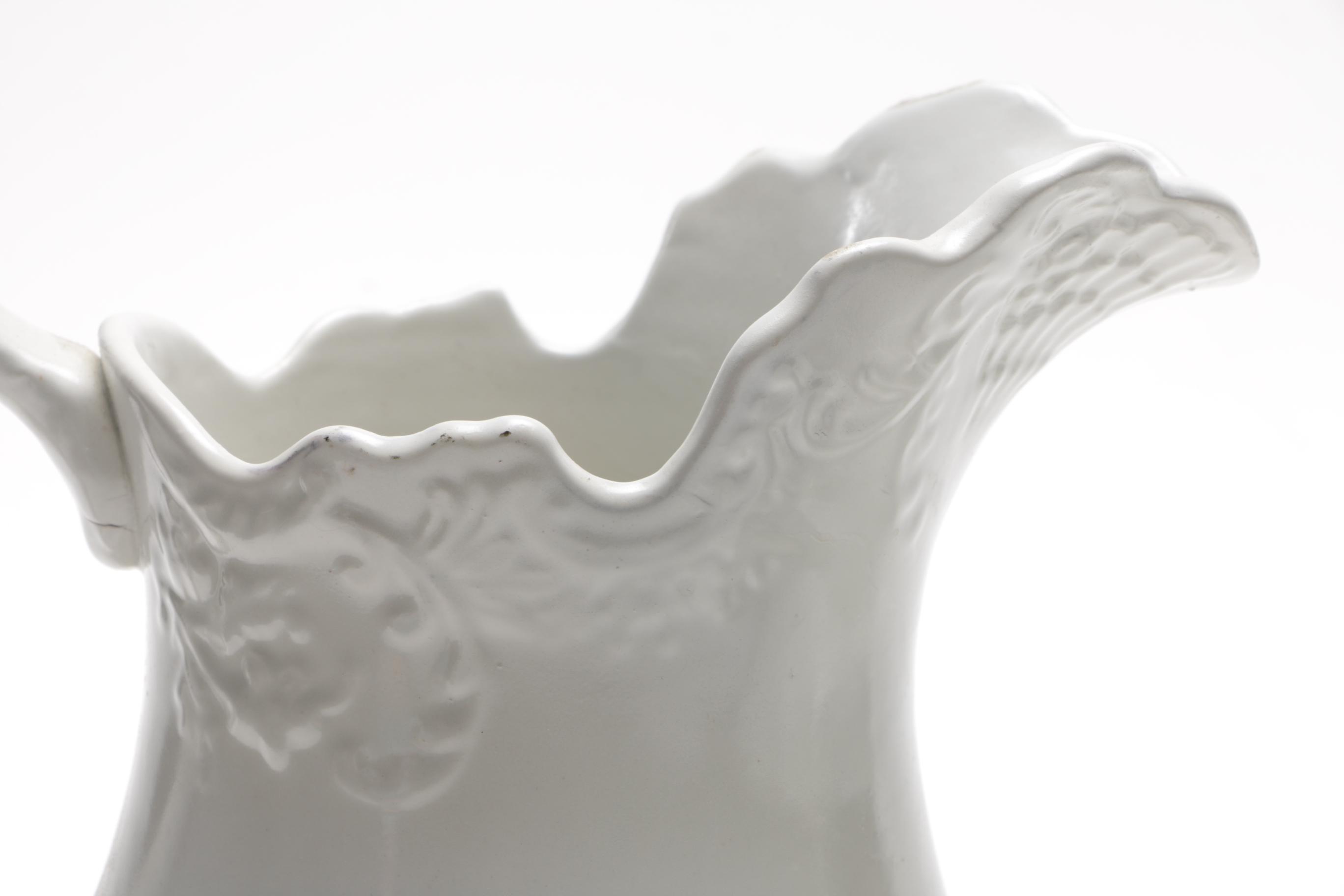 Antique Ford China Co. Wash Basin and Pitcher