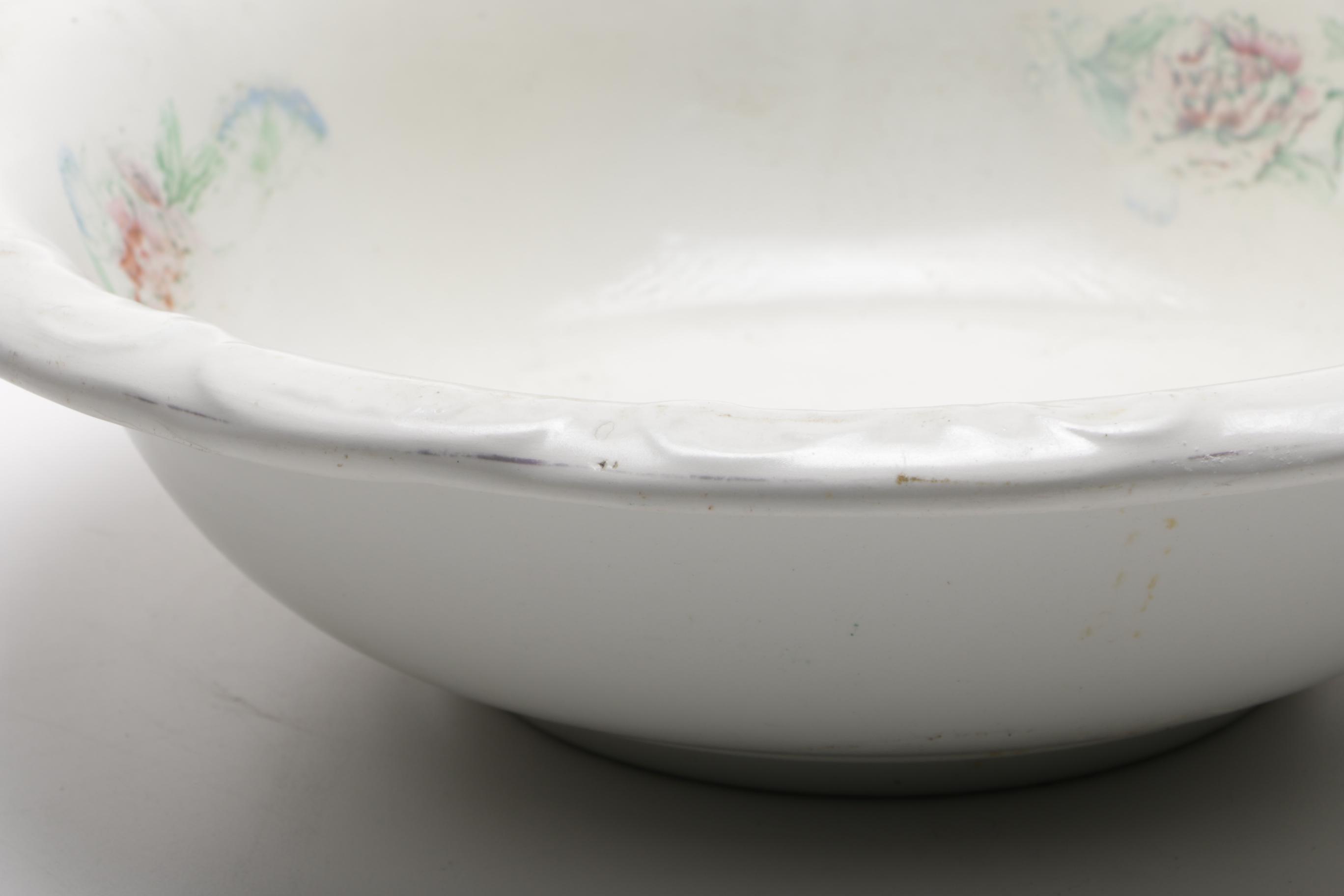 Antique Ford China Co. Wash Basin and Pitcher