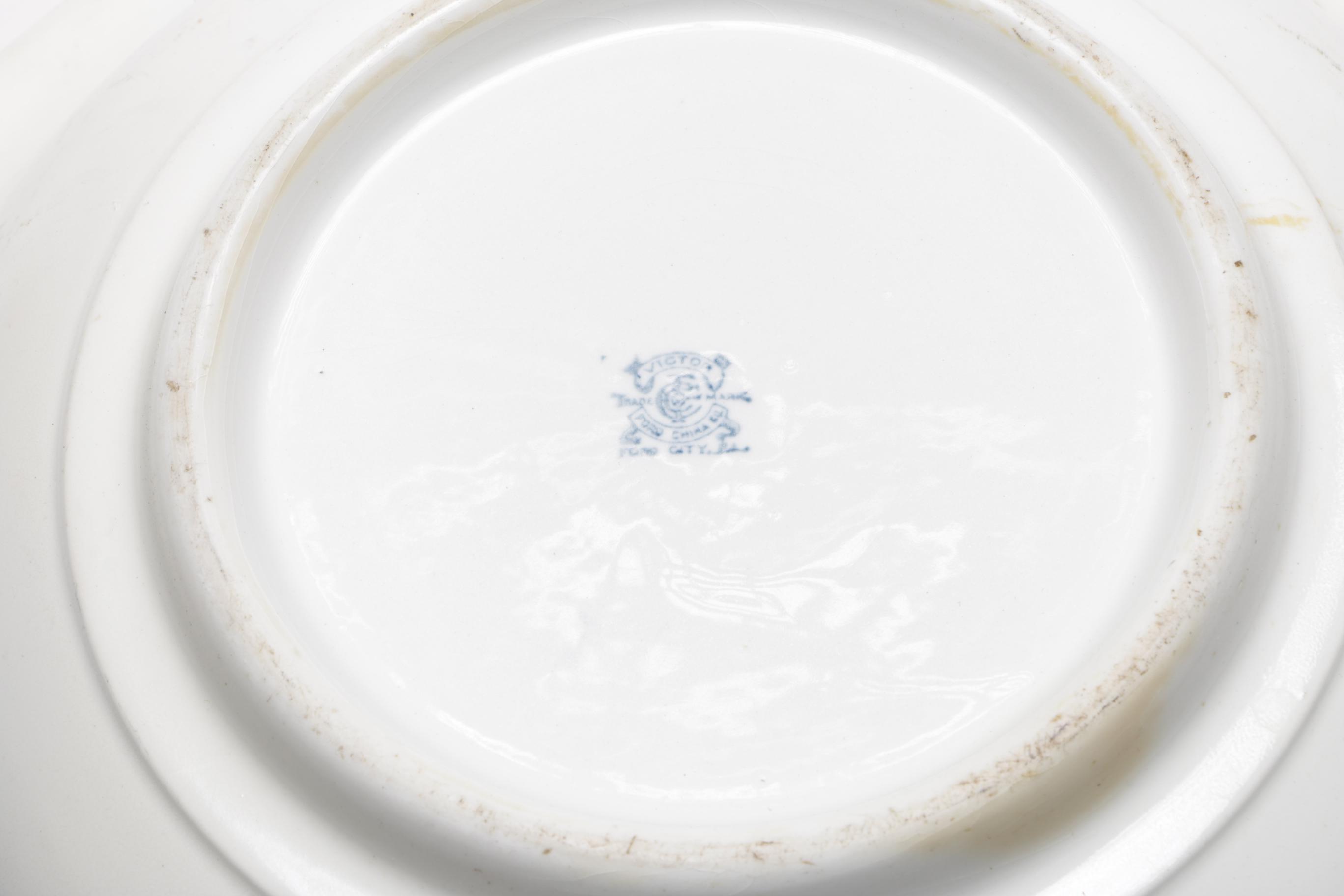 Antique Ford China Co. Wash Basin and Pitcher