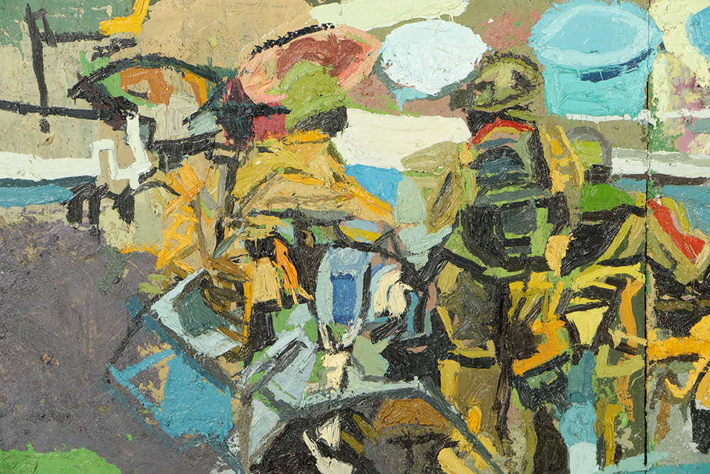 Clintel Steed Oil Painting on Panels "Marines on a Boat"