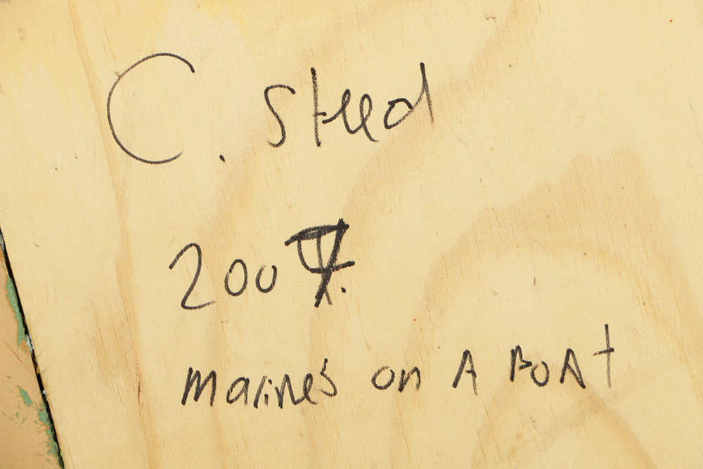 Clintel Steed Oil Painting on Panels "Marines on a Boat"