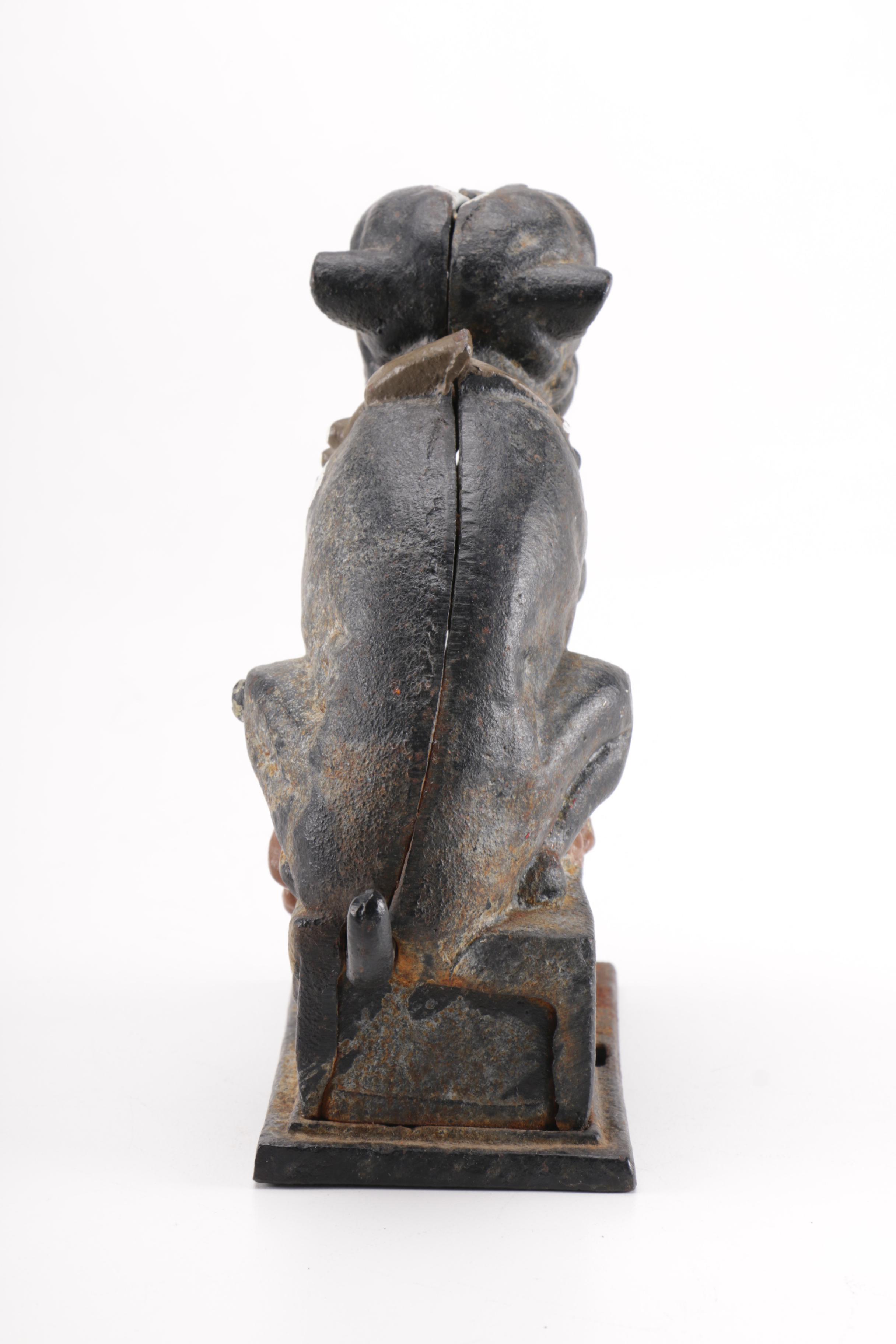 Cast Iron Bull Dog Bank
