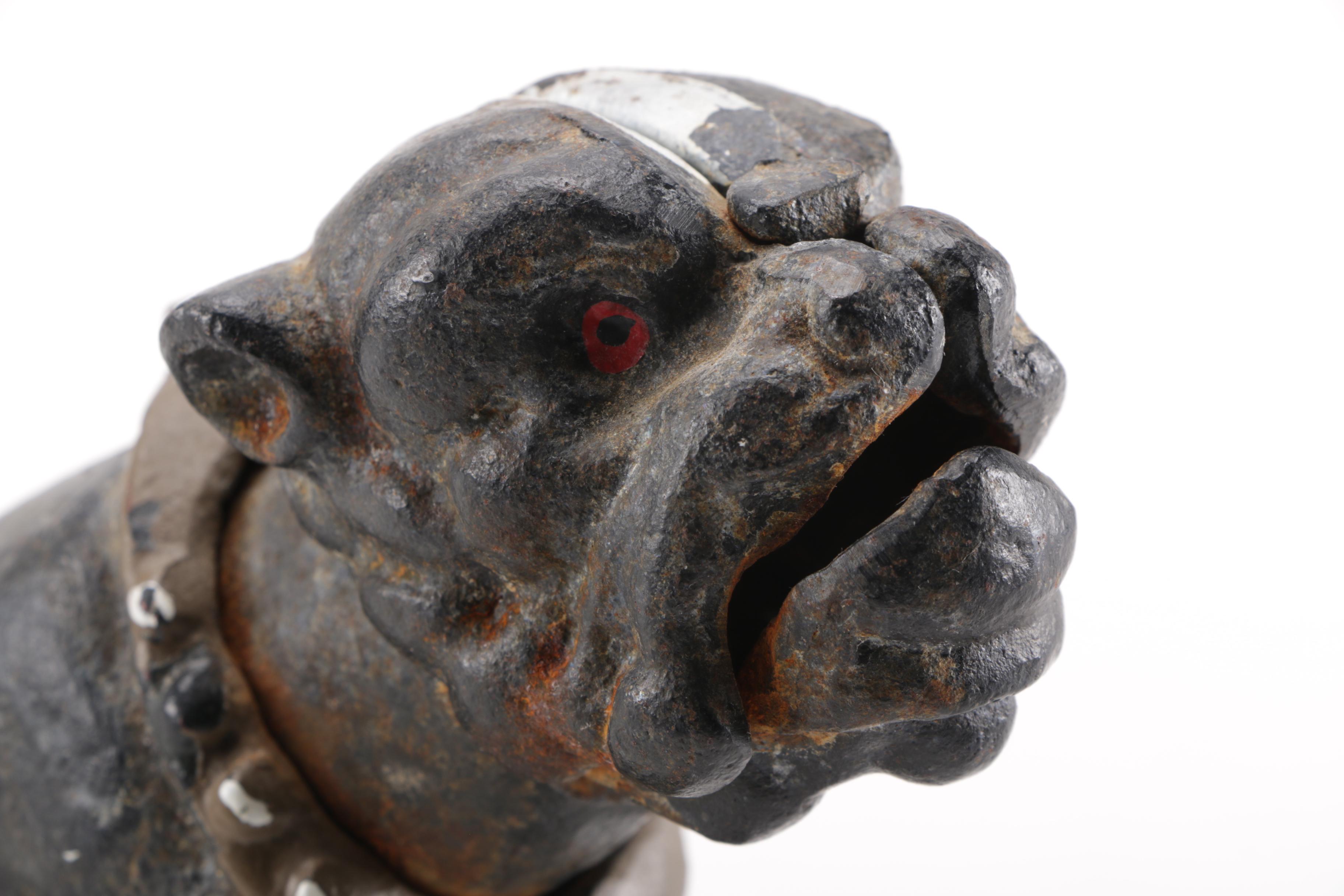 Cast Iron Bull Dog Bank