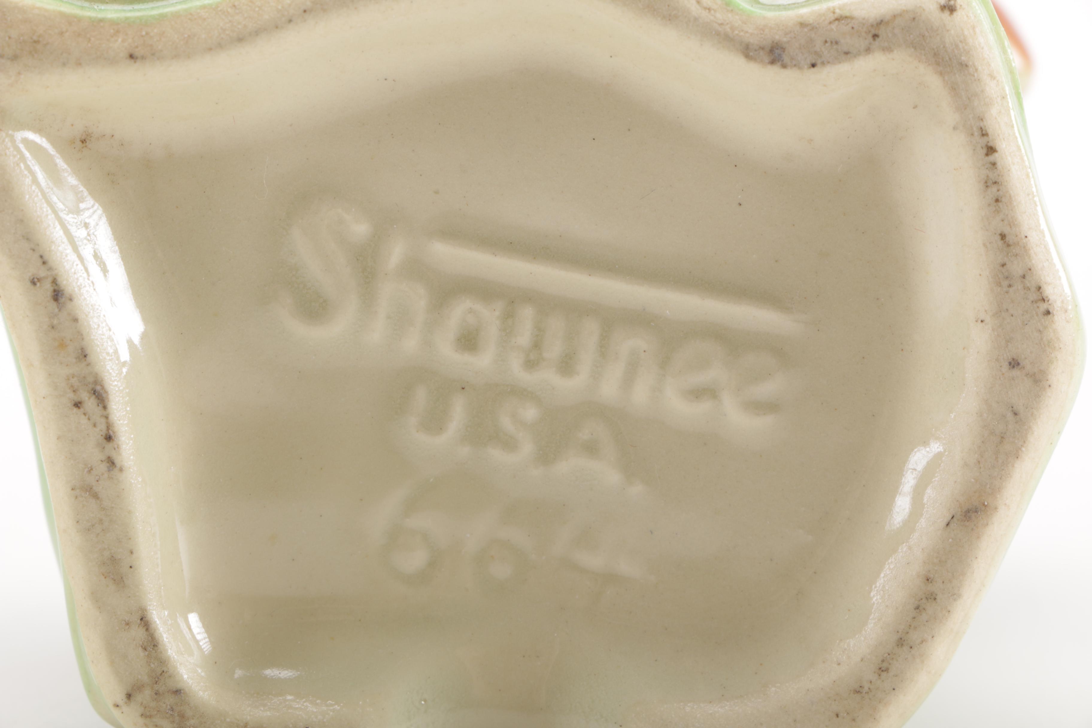 Vintage Figural Pottery Vessels Including Shawnee