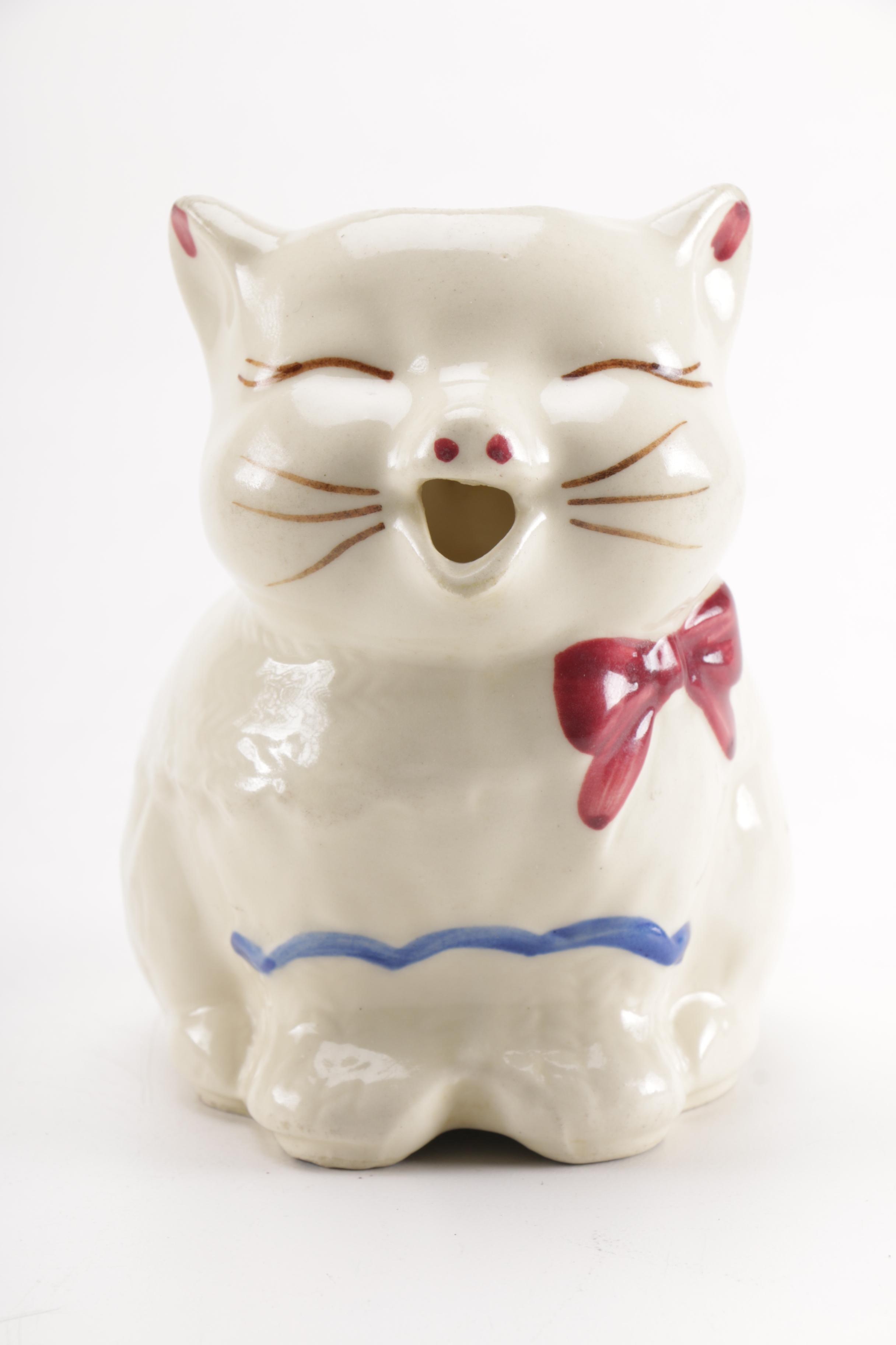 Vintage Figural Pottery Vessels Including Shawnee