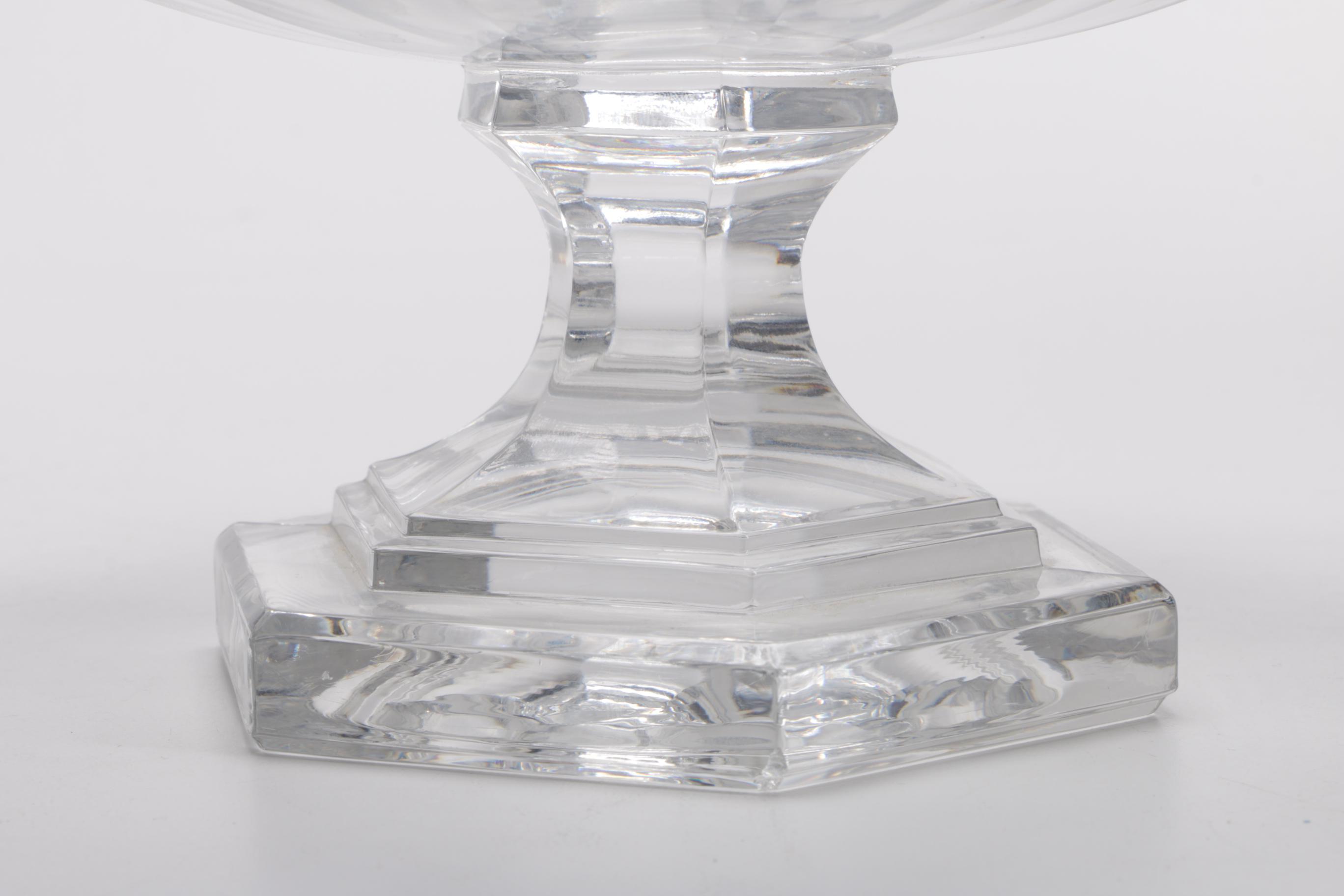 Large Crystal Pedestal Bowl
