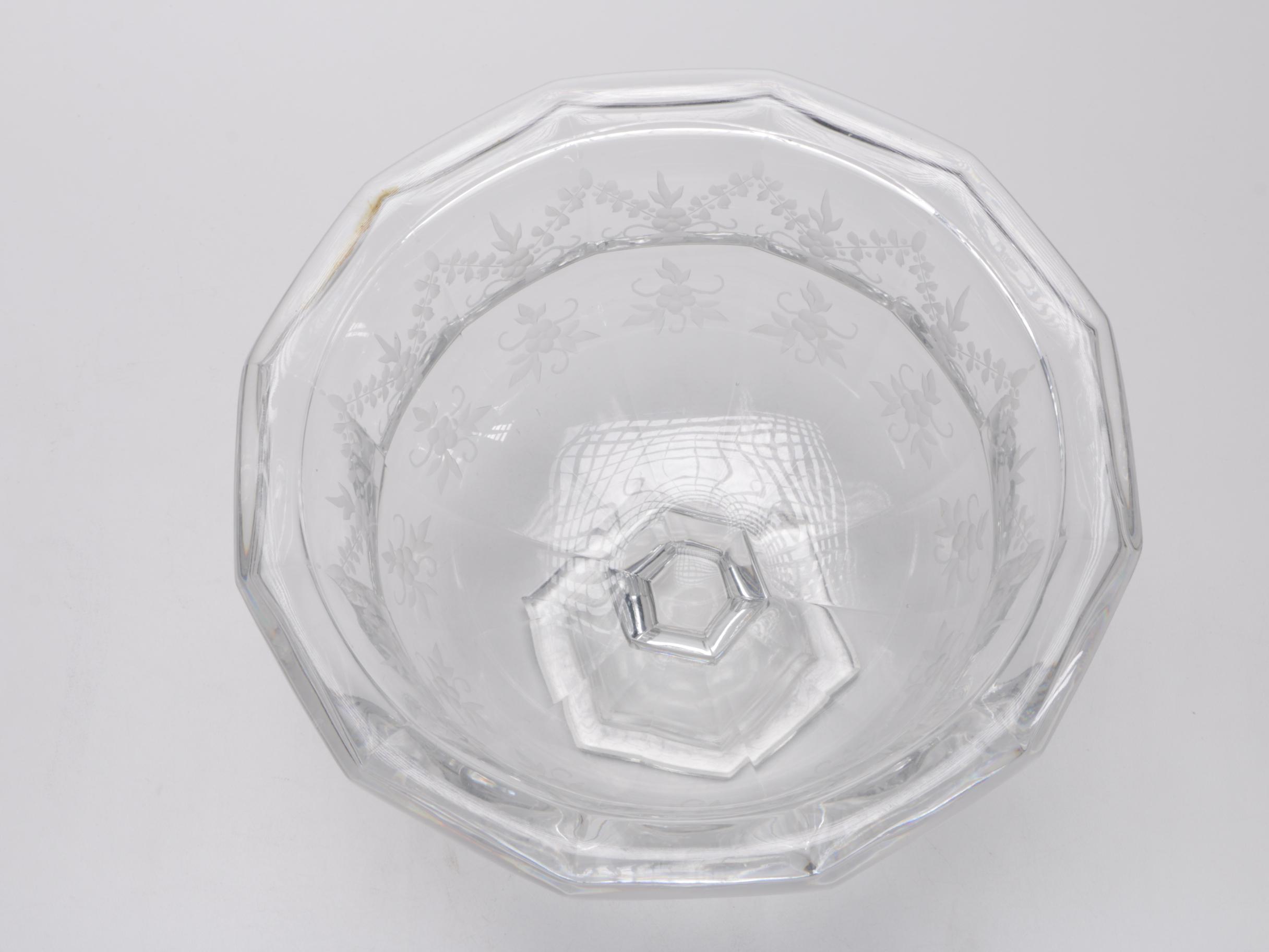 Large Crystal Pedestal Bowl