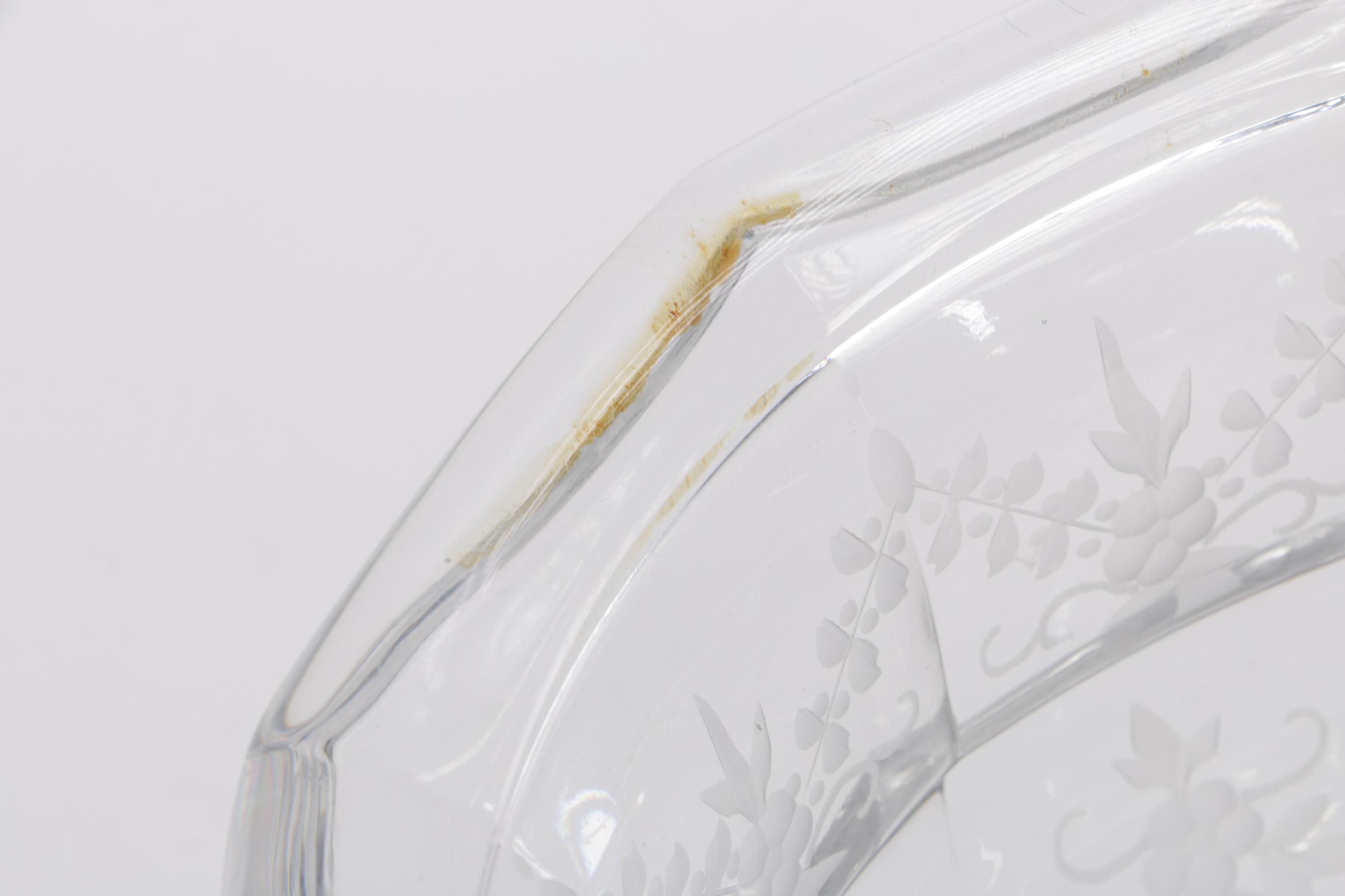 Large Crystal Pedestal Bowl