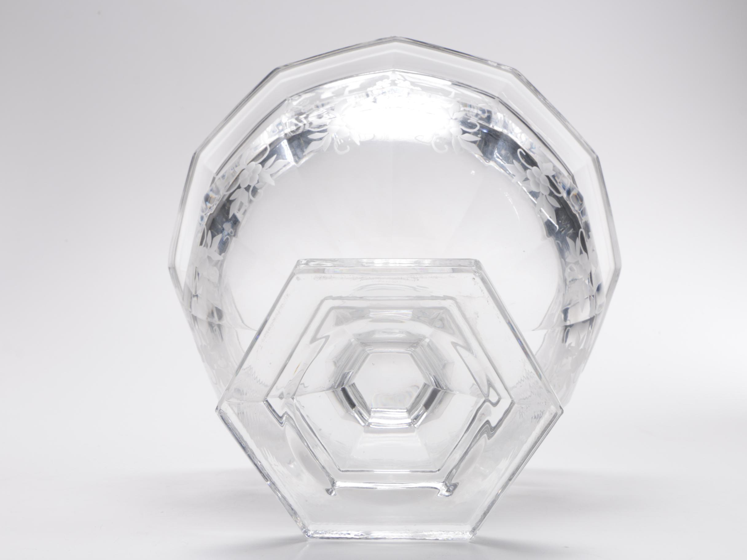 Large Crystal Pedestal Bowl