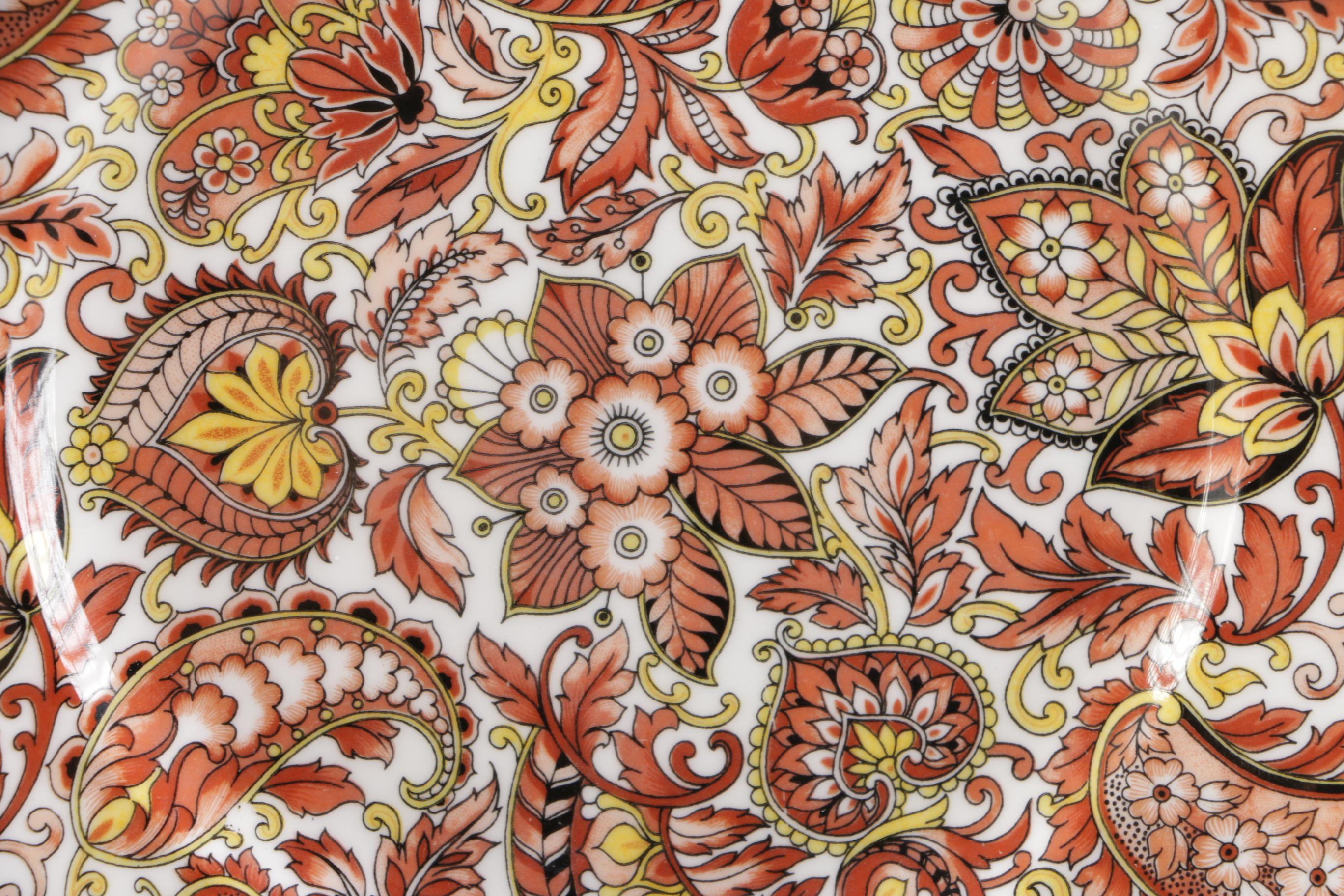 Royal Tuscan "Brown Paisley" Coffee Set