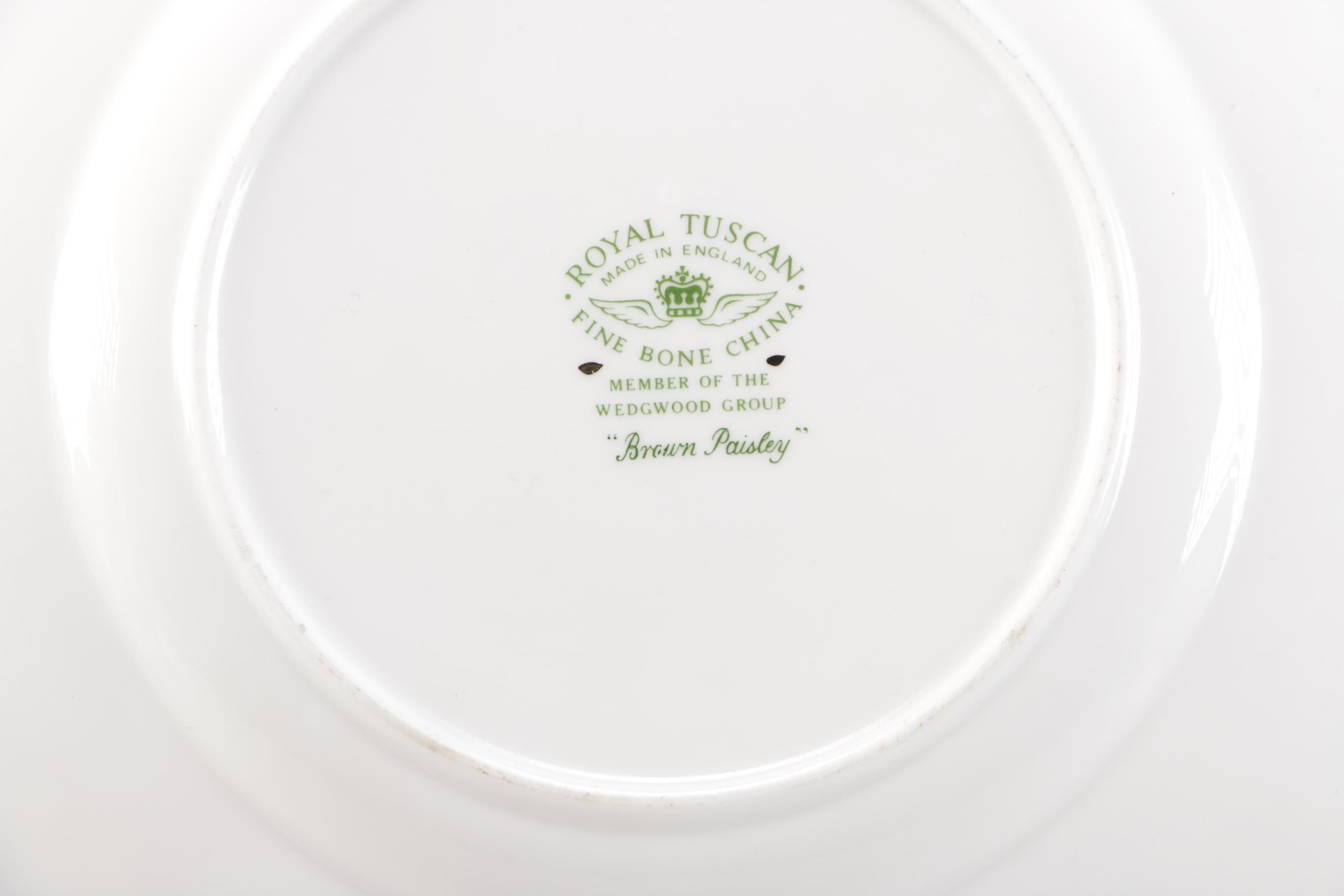 Royal Tuscan "Brown Paisley" Coffee Set