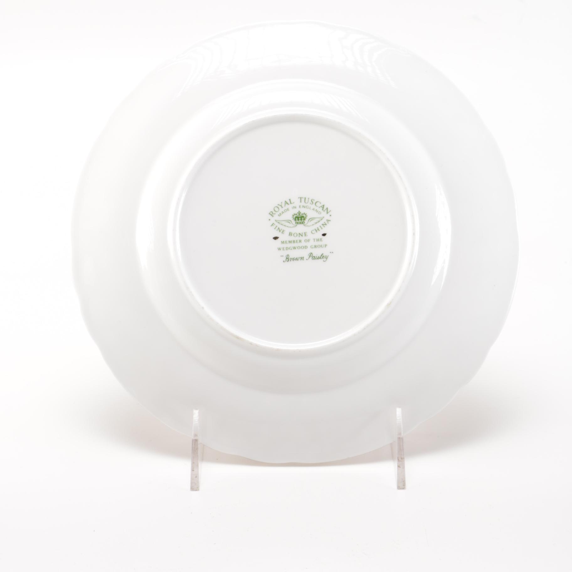 Royal Tuscan "Brown Paisley" Coffee Set