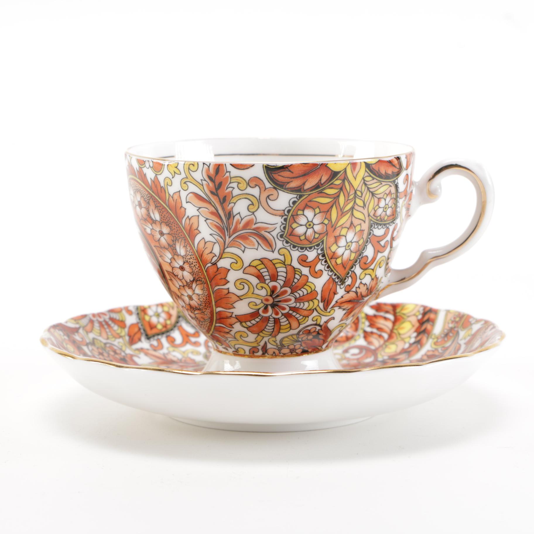 Royal Tuscan "Brown Paisley" Coffee Set