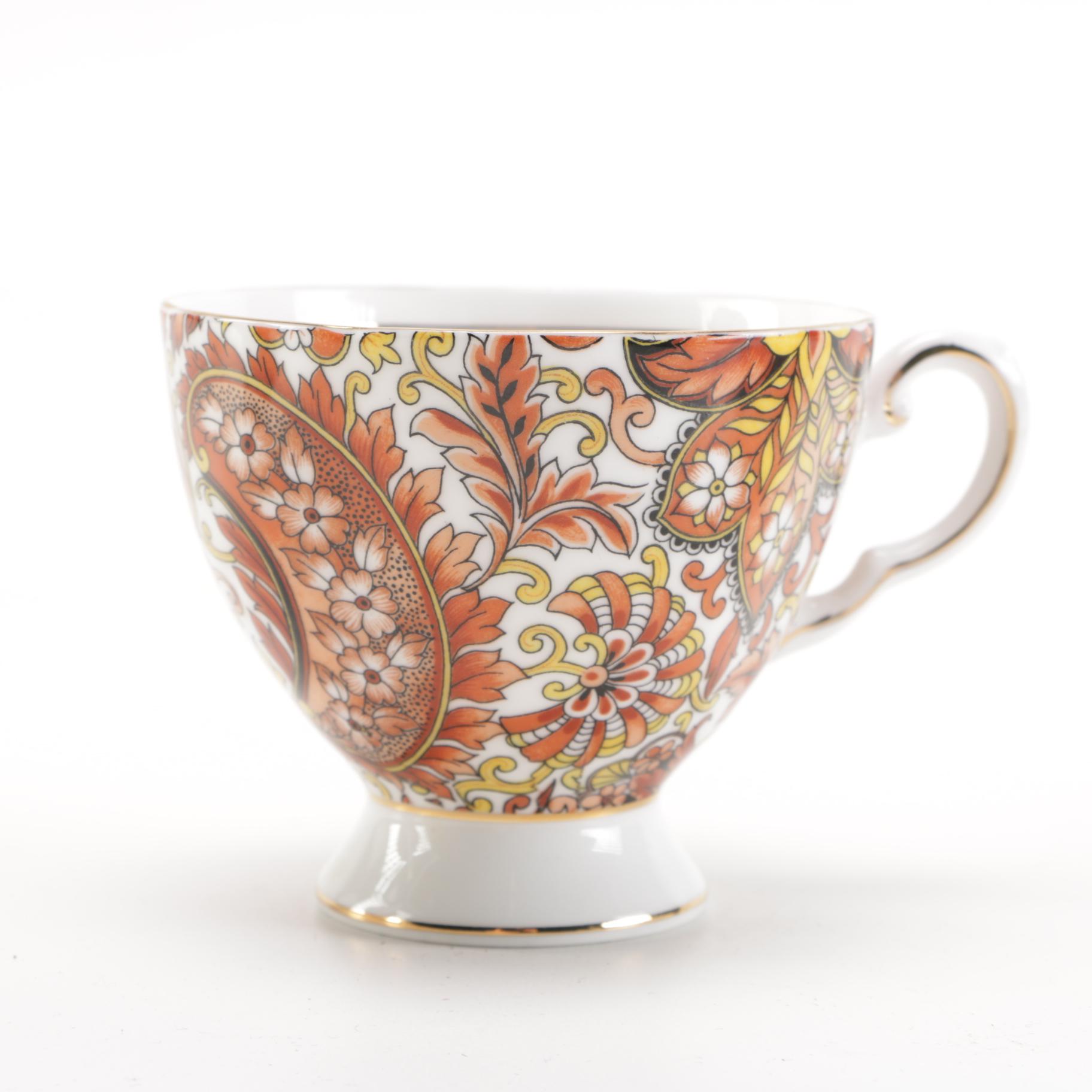 Royal Tuscan "Brown Paisley" Coffee Set