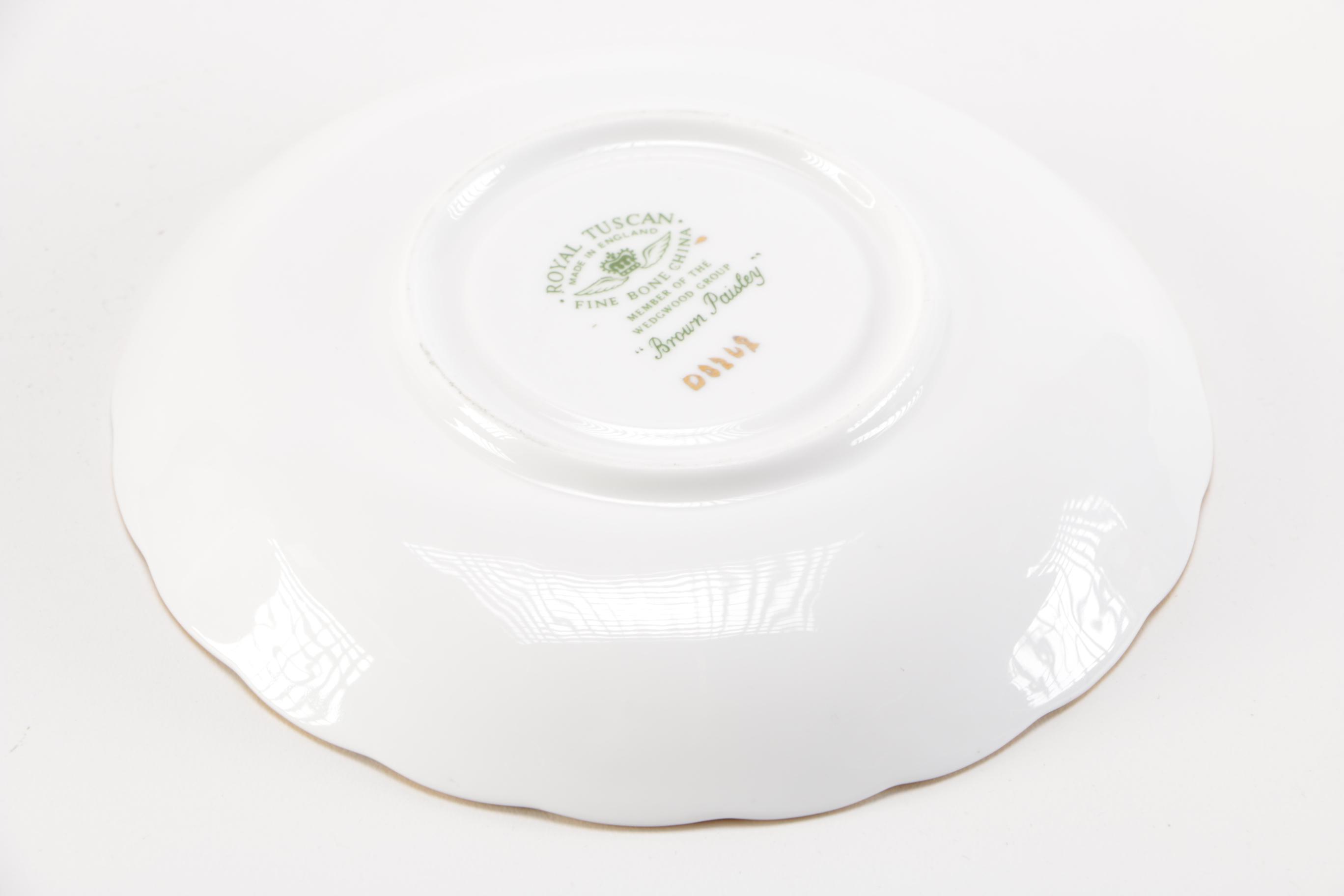 Royal Tuscan "Brown Paisley" Coffee Set