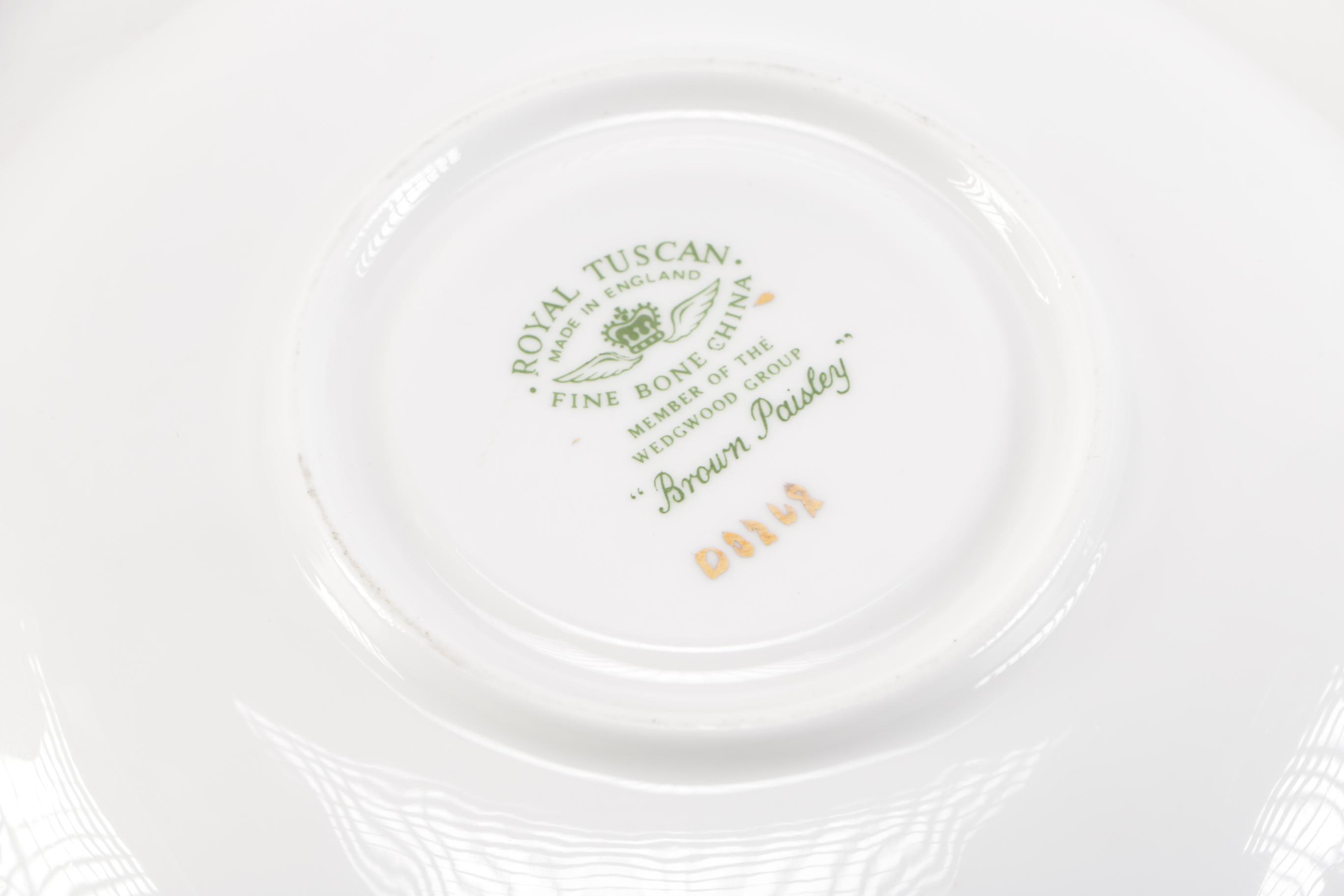 Royal Tuscan "Brown Paisley" Coffee Set