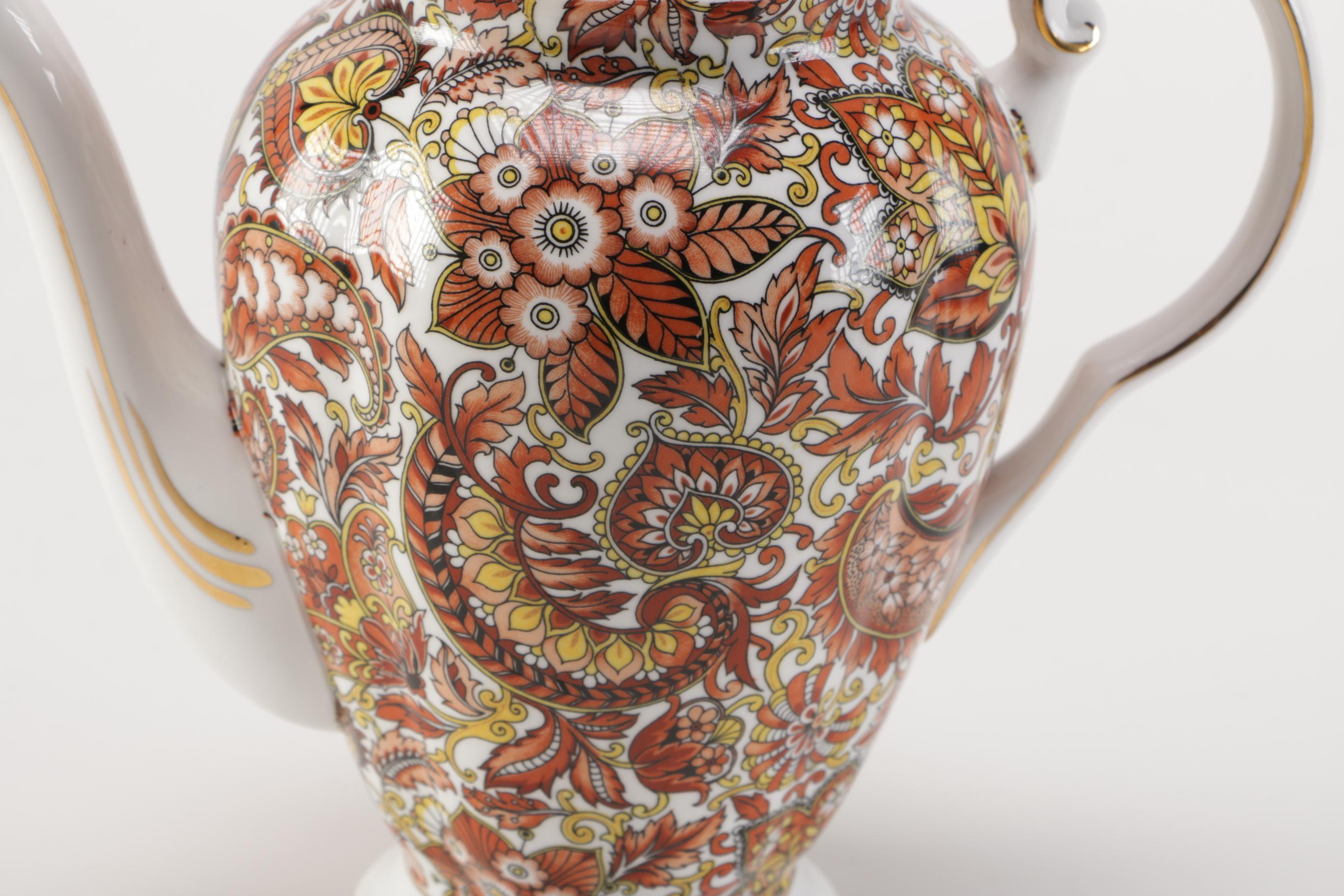 Royal Tuscan "Brown Paisley" Coffee Set