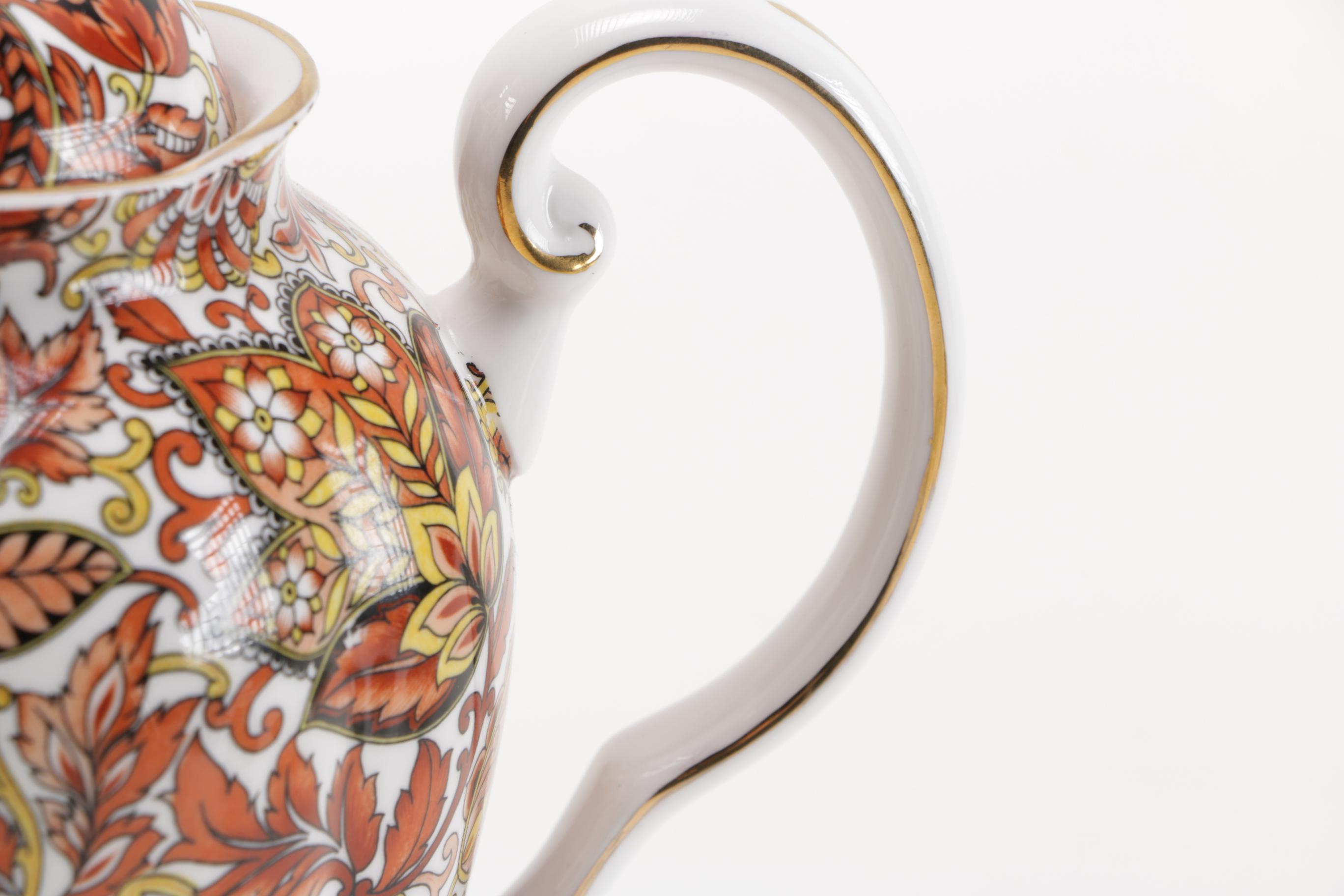 Royal Tuscan "Brown Paisley" Coffee Set