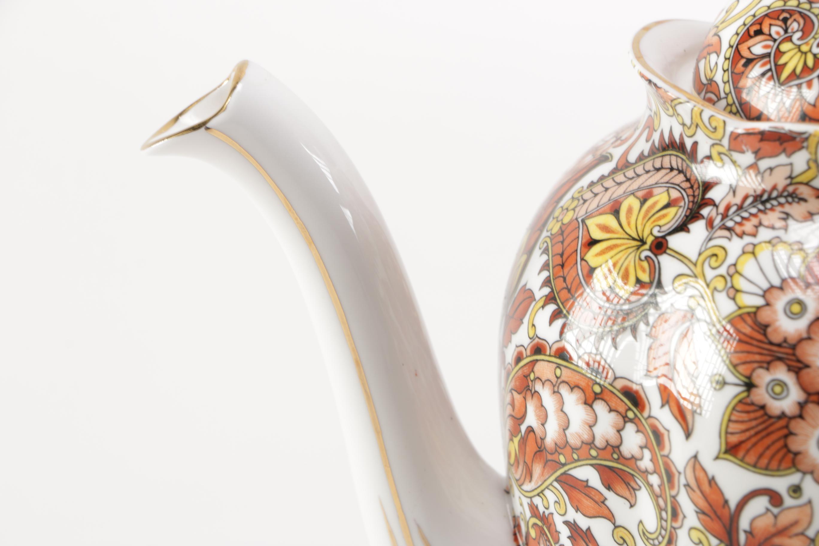 Royal Tuscan "Brown Paisley" Coffee Set