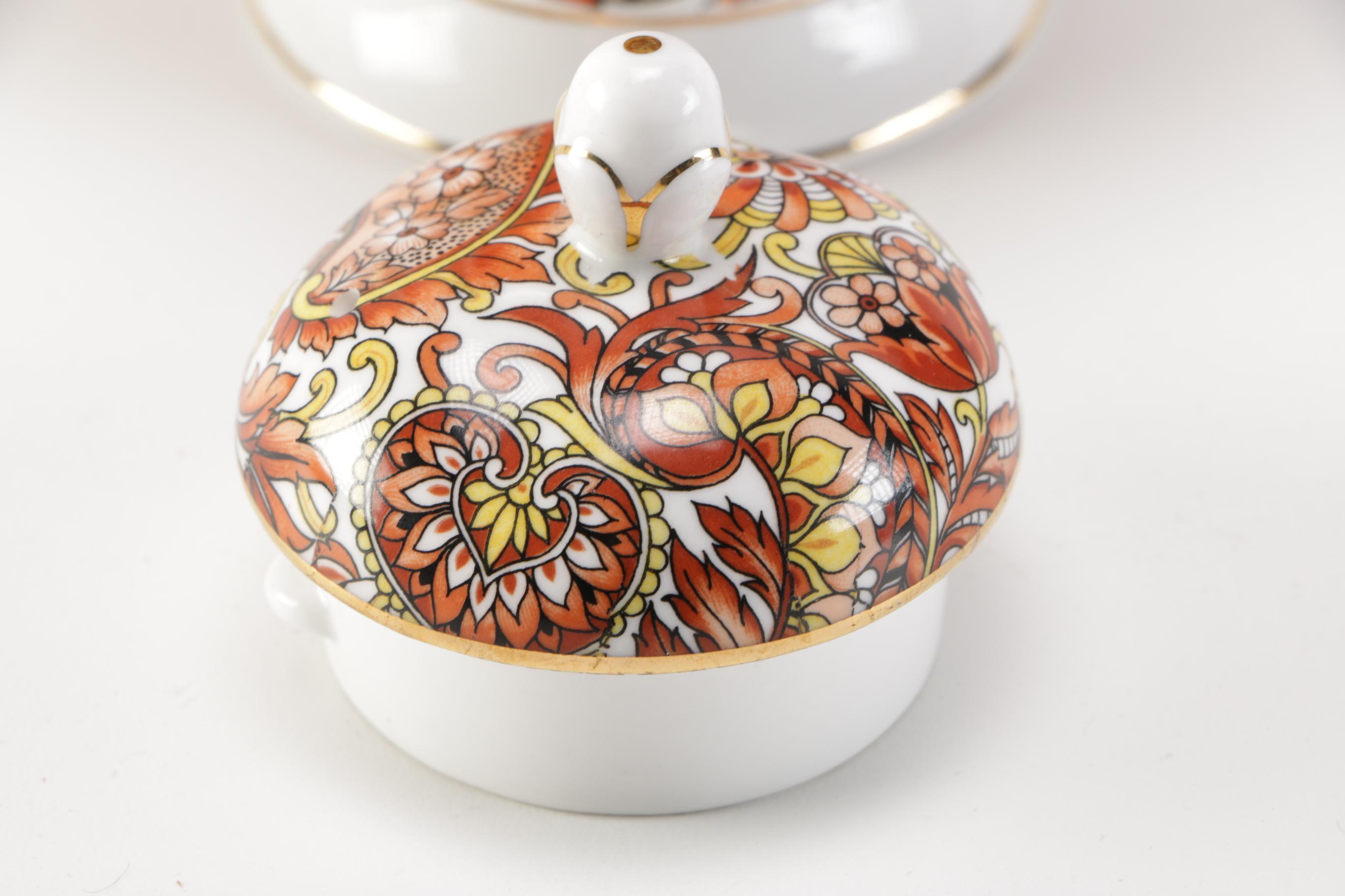 Royal Tuscan "Brown Paisley" Coffee Set