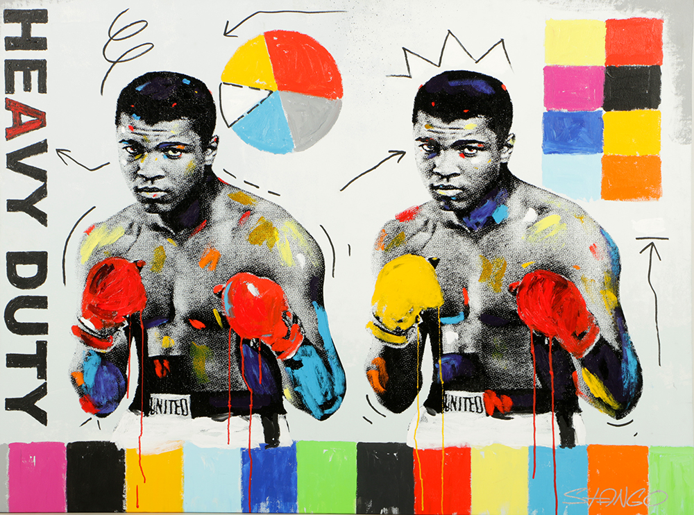 John Stango Mixed Media on Canvas "Heavy Duty"