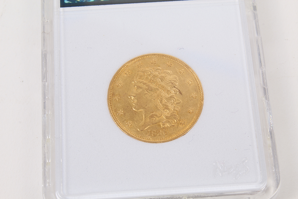 NCGS Graded 1836 Classic Head Gold Five Dollar Coin
