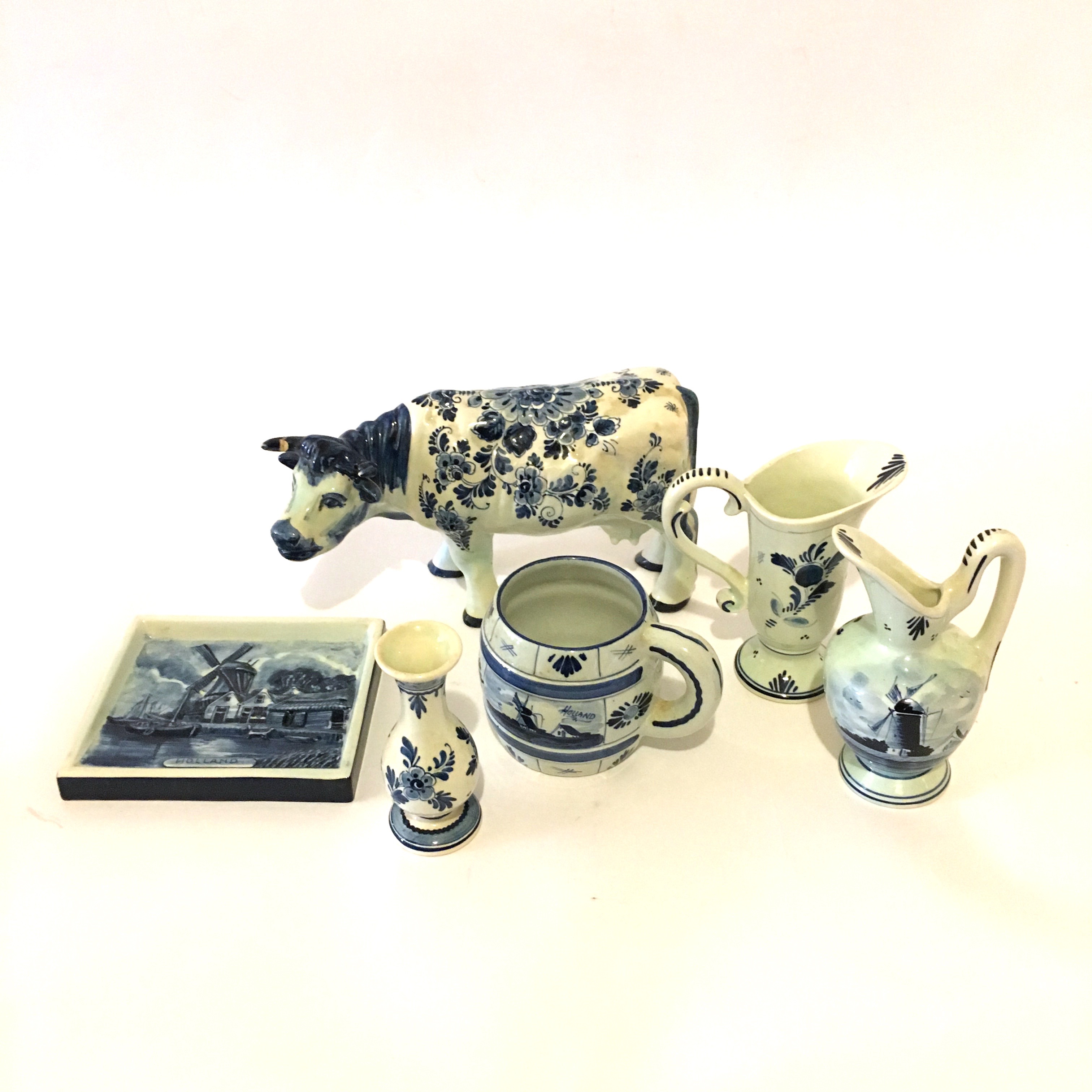 Vintage Delft Blue Porcelain Collection