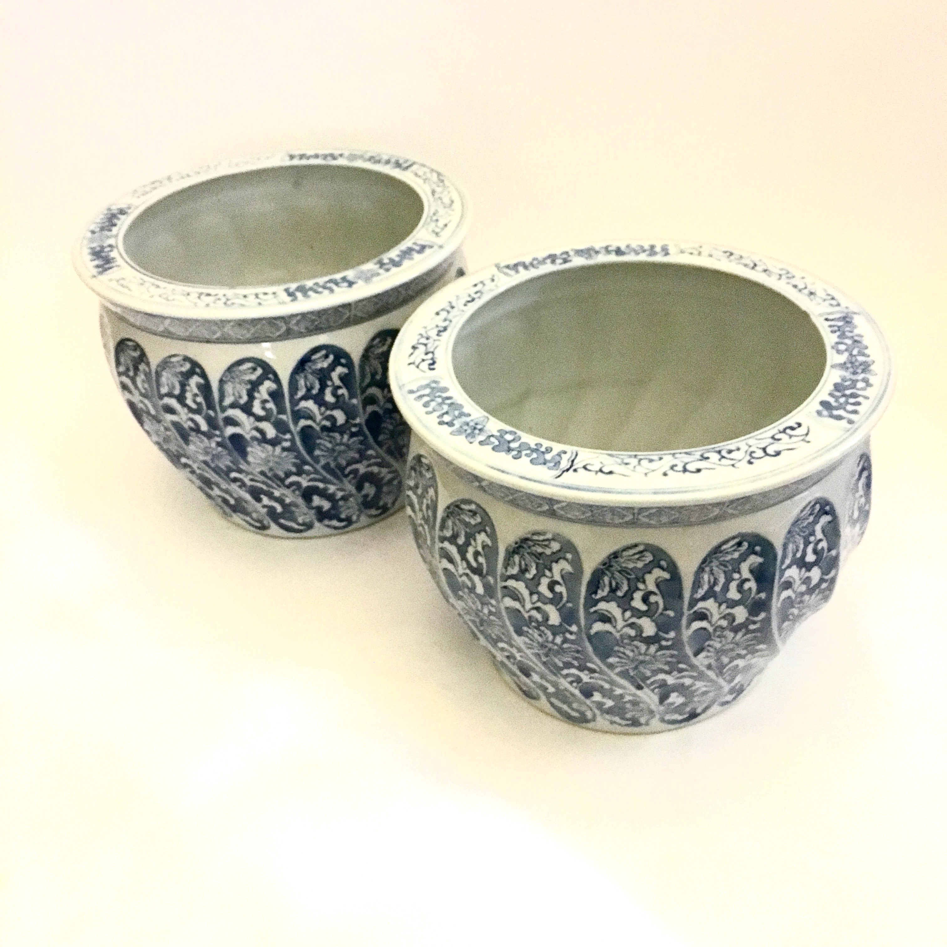 Large Chinese Ceramic Planters