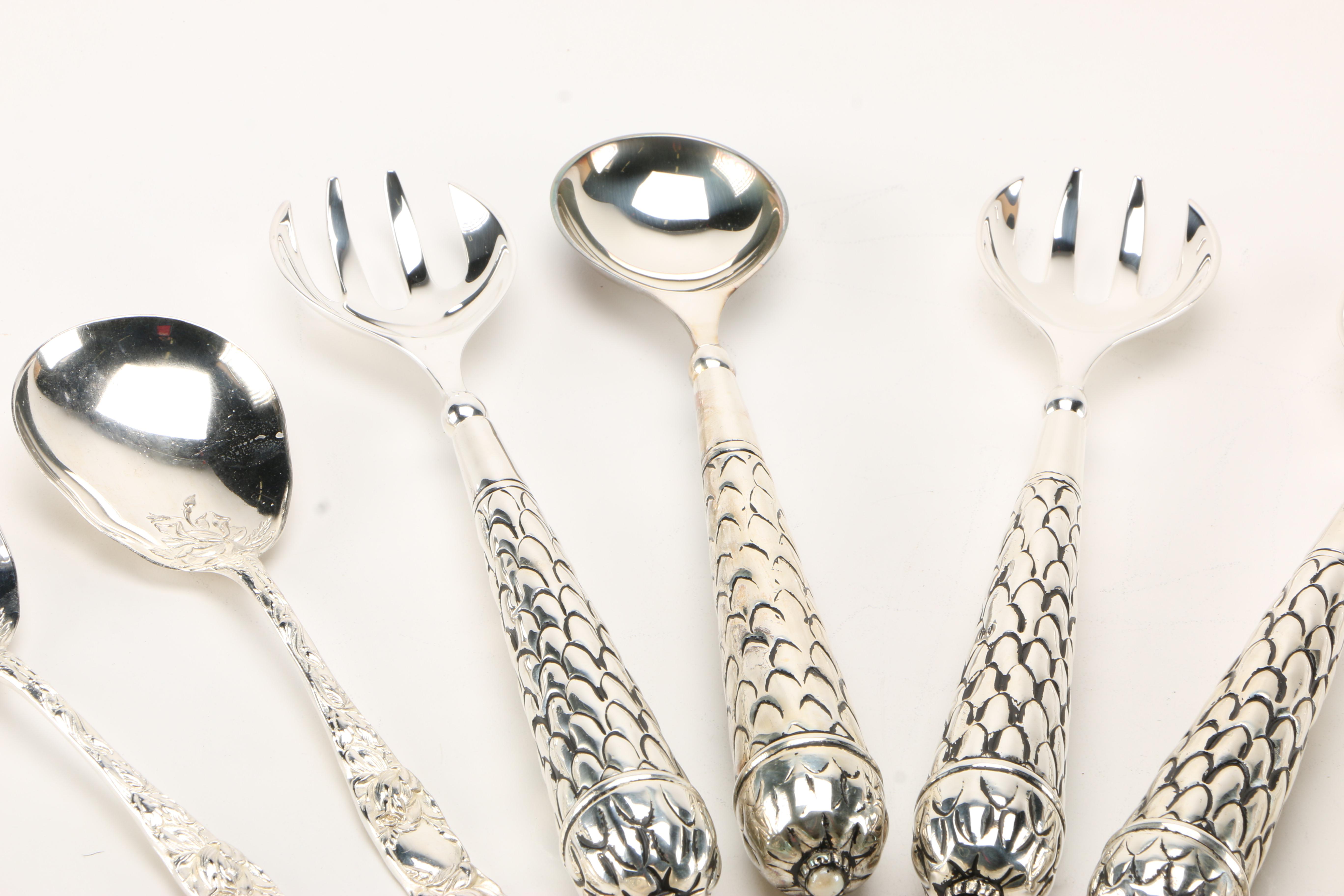 Silver Plate Utensils Featuring National Silver Co