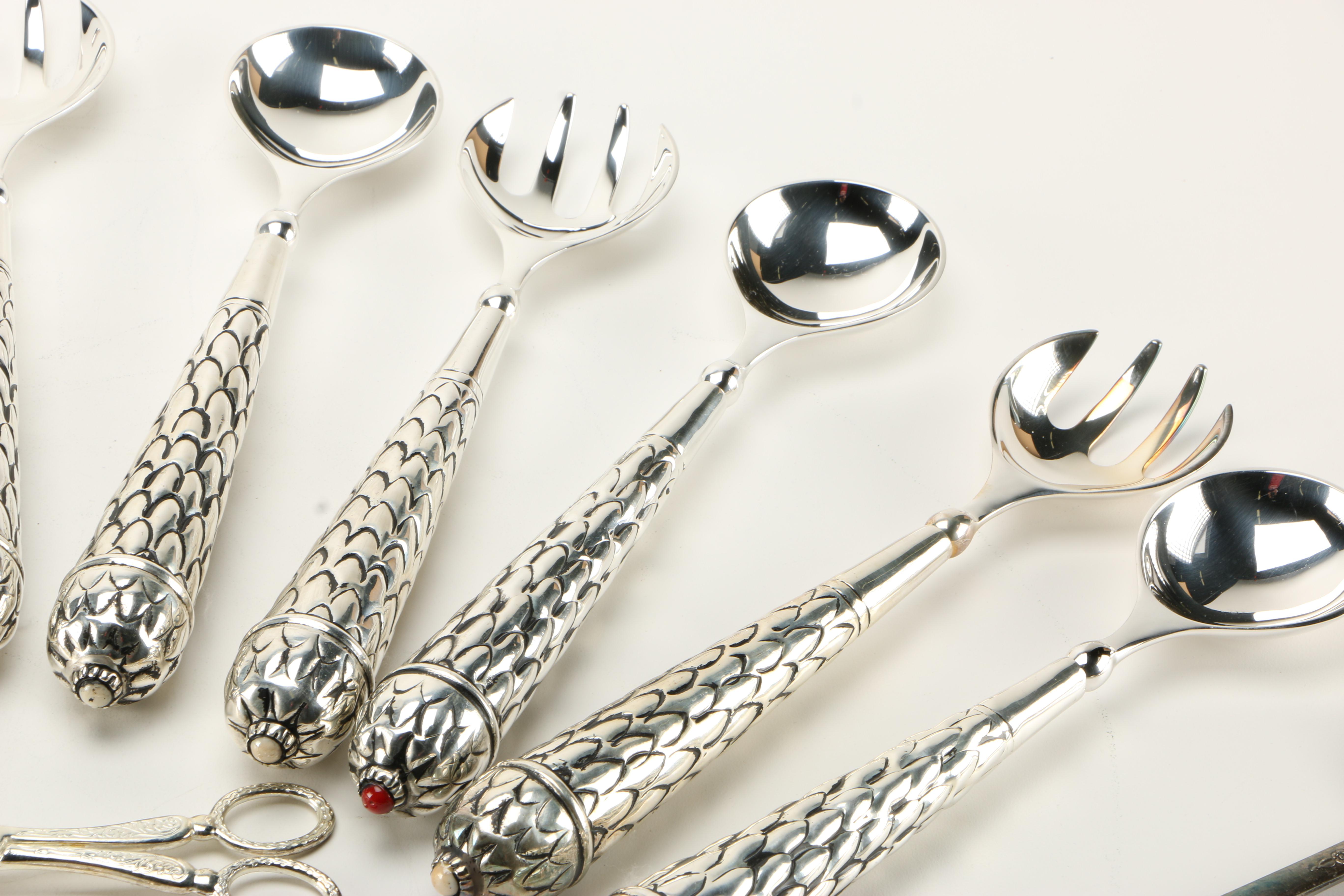 Silver Plate Utensils Featuring National Silver Co