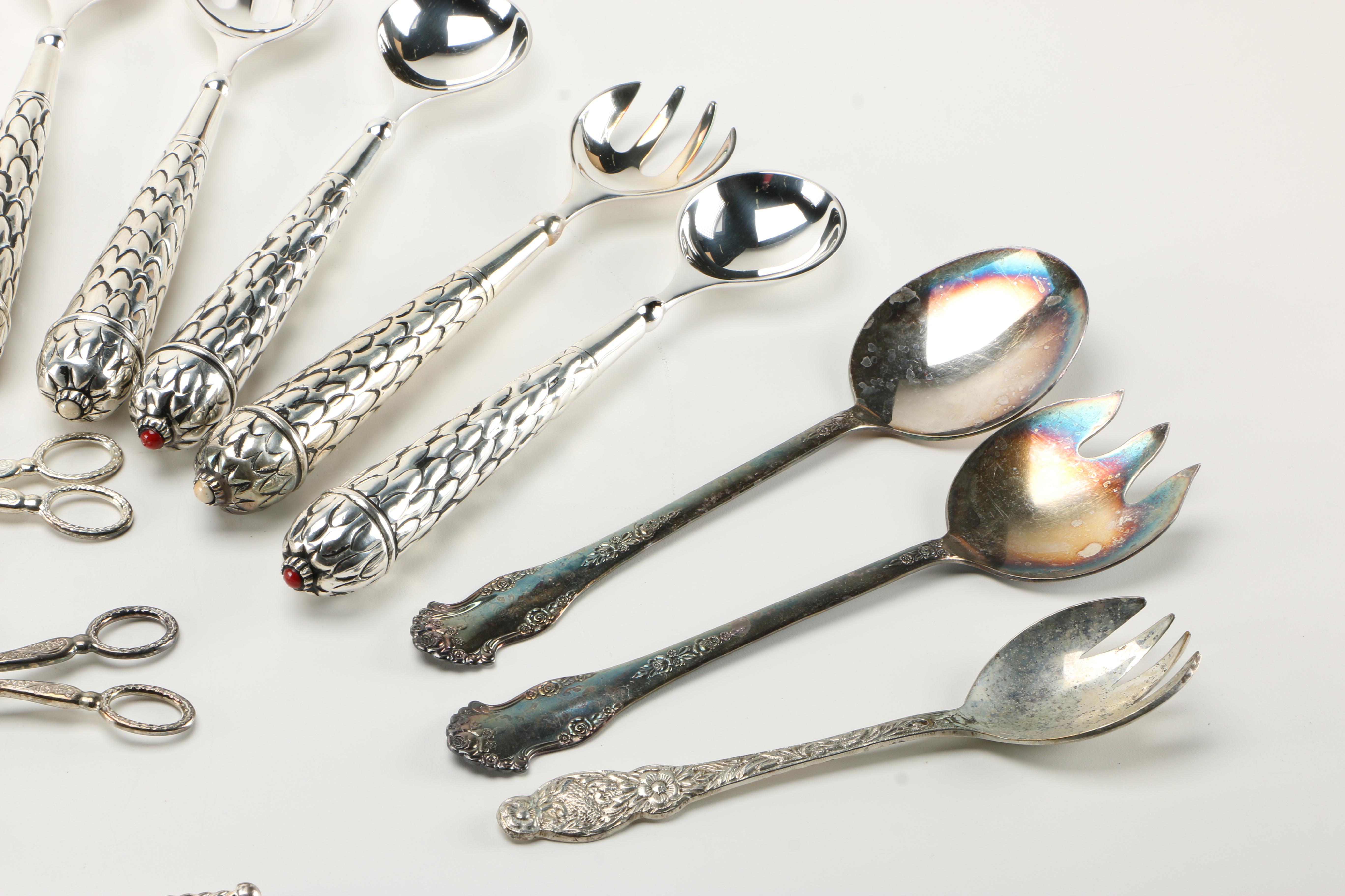 Silver Plate Utensils Featuring National Silver Co