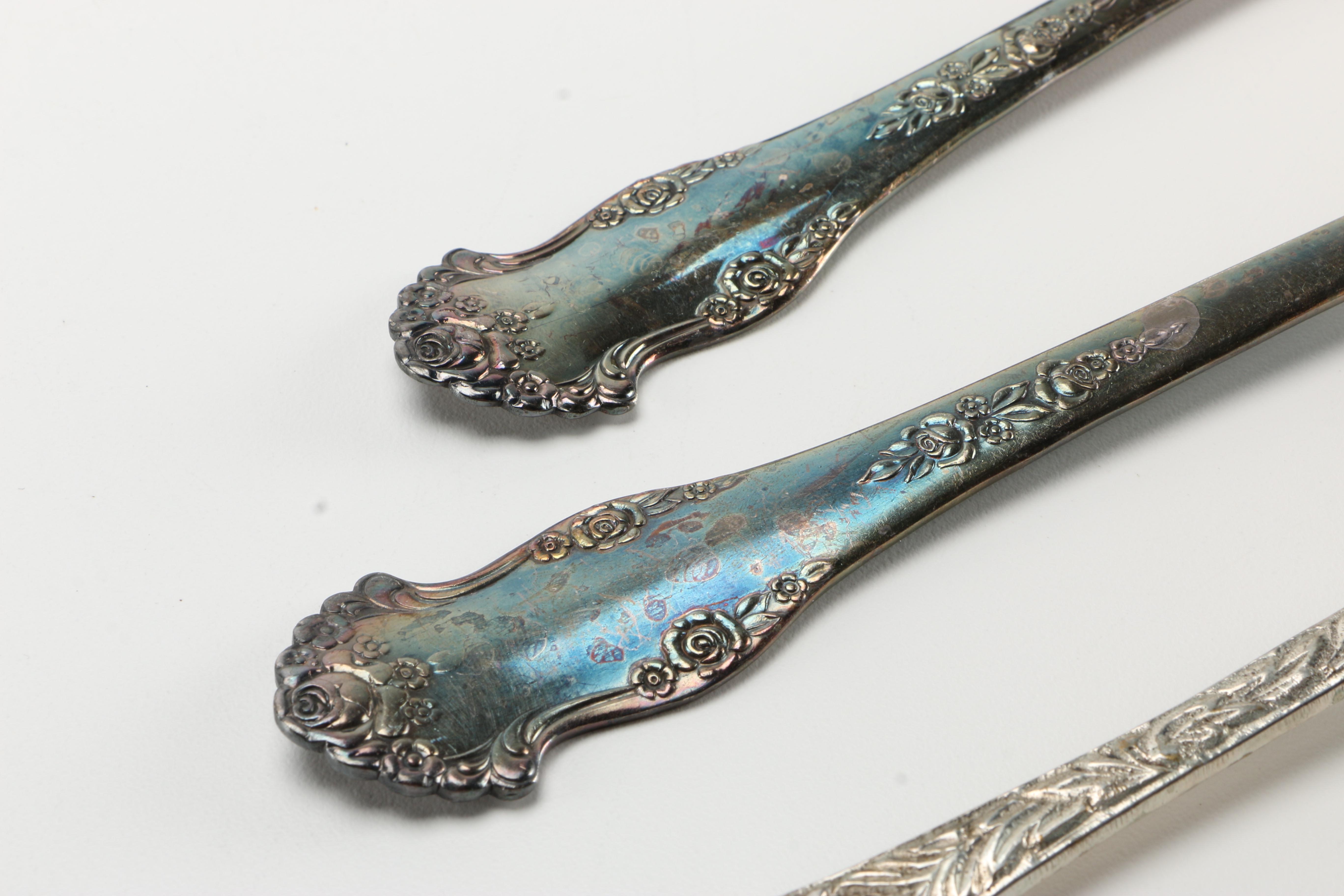 Silver Plate Utensils Featuring National Silver Co