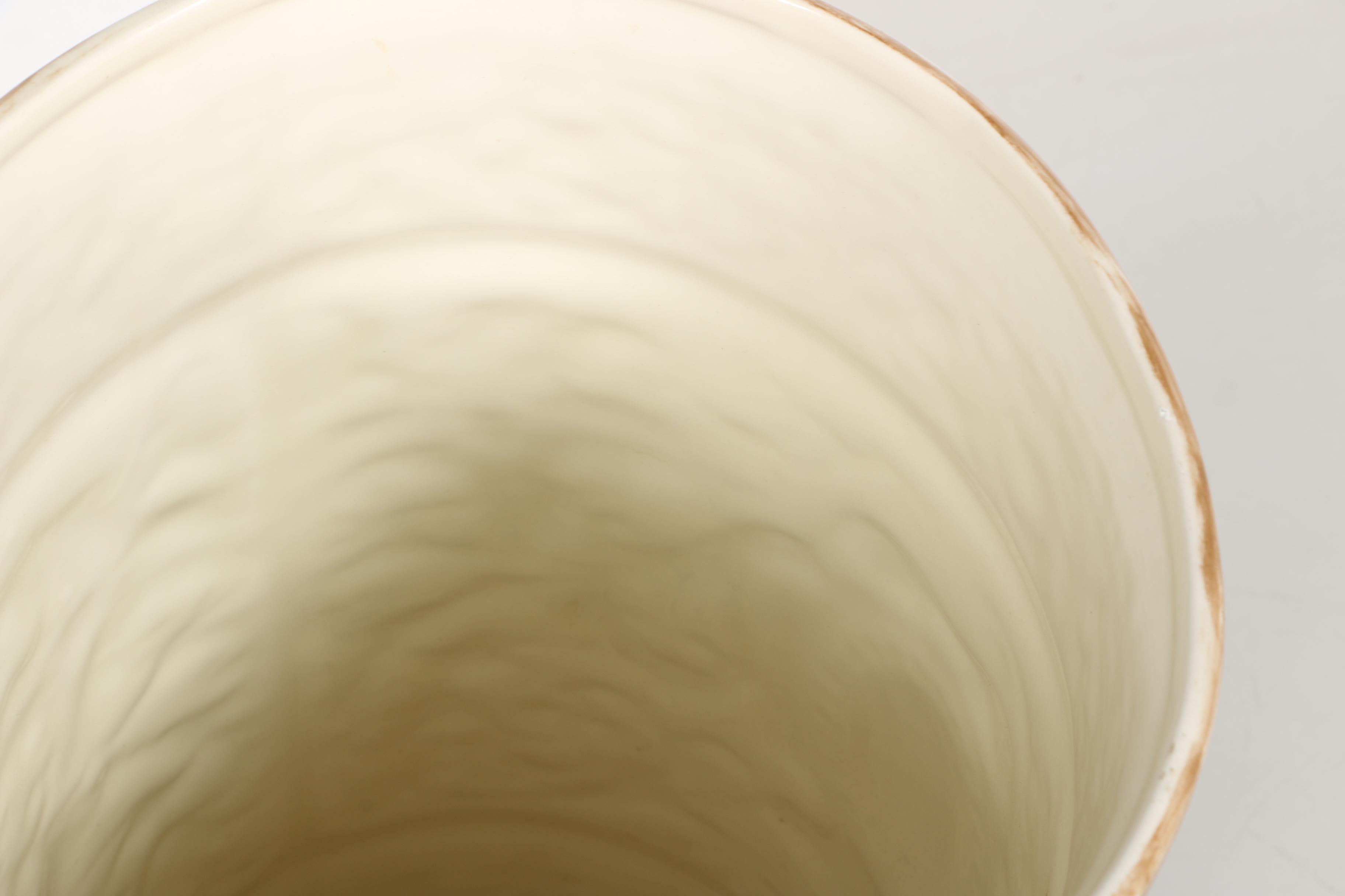 Hand-Painted Pottery Umbrella Stand After Weller