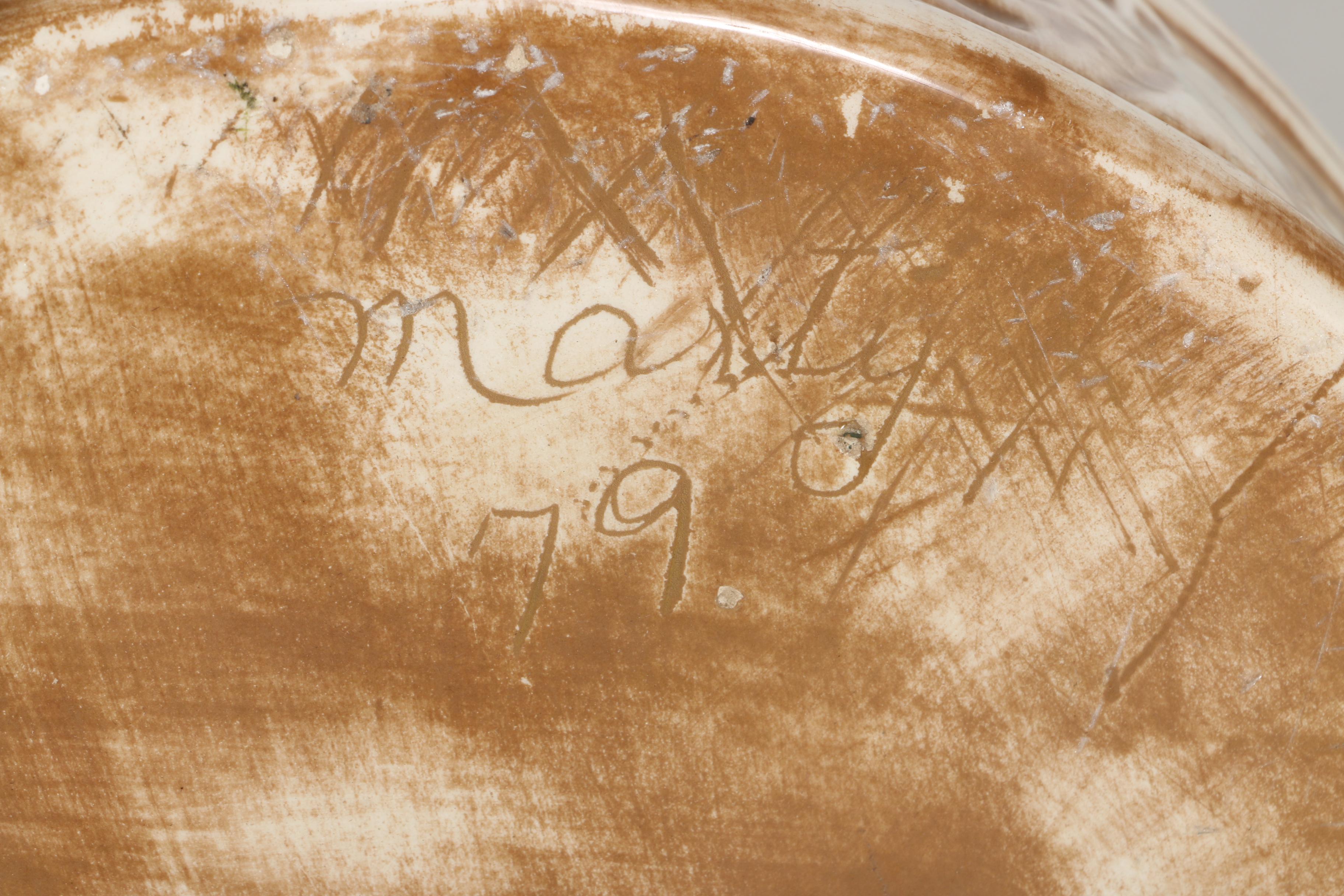 Hand-Painted Pottery Umbrella Stand After Weller