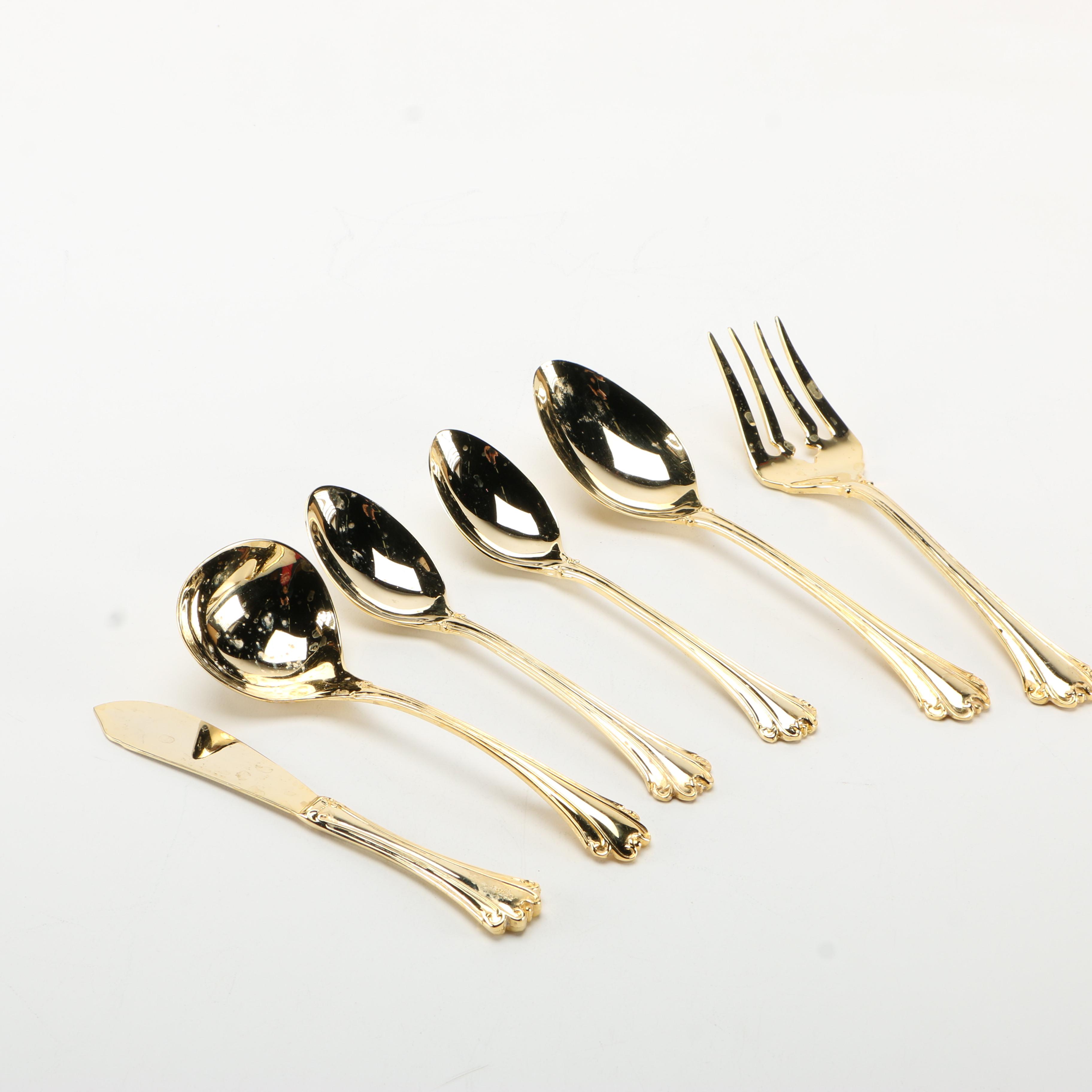 International Silver "Golden American Chippendale" and Jean Dubost "Laguiole" Flatware