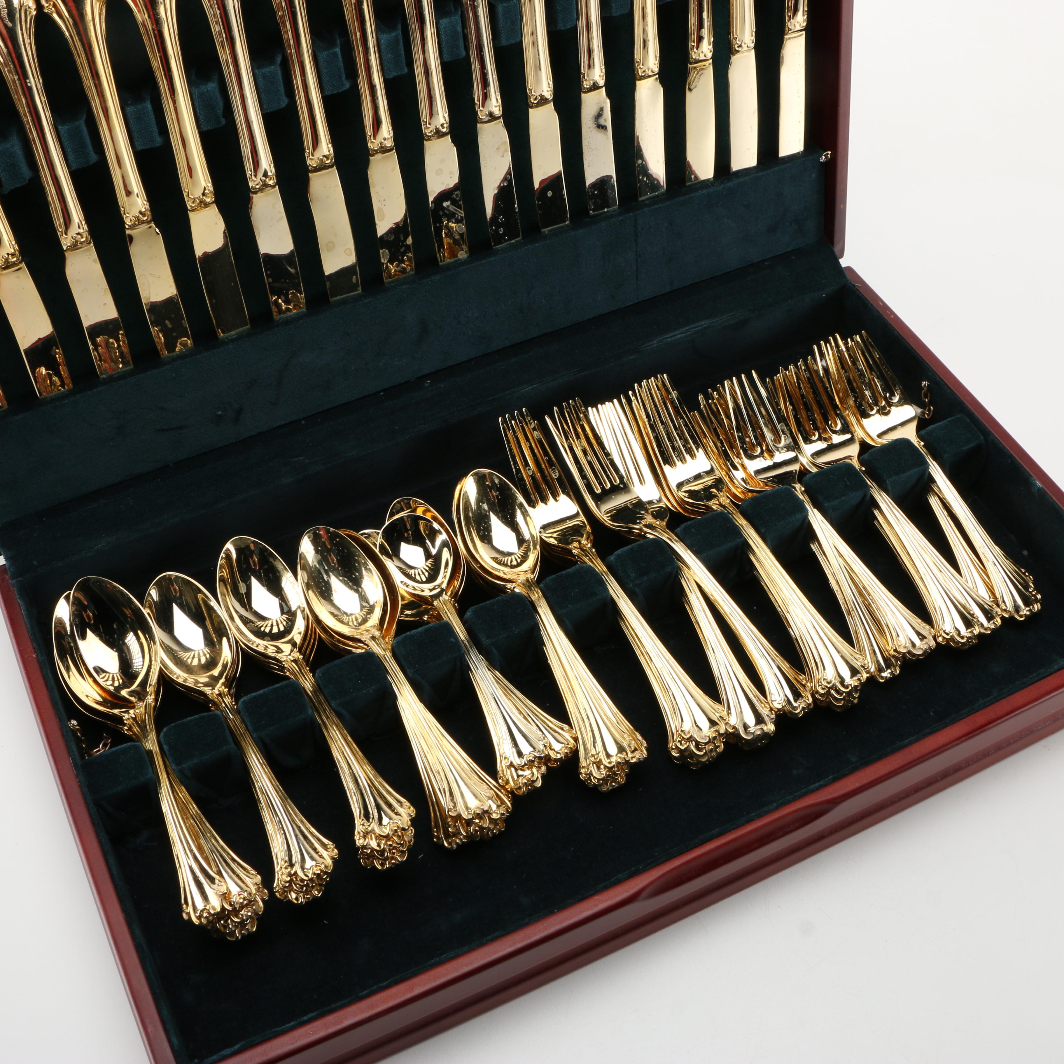 International Silver "Golden American Chippendale" and Jean Dubost "Laguiole" Flatware